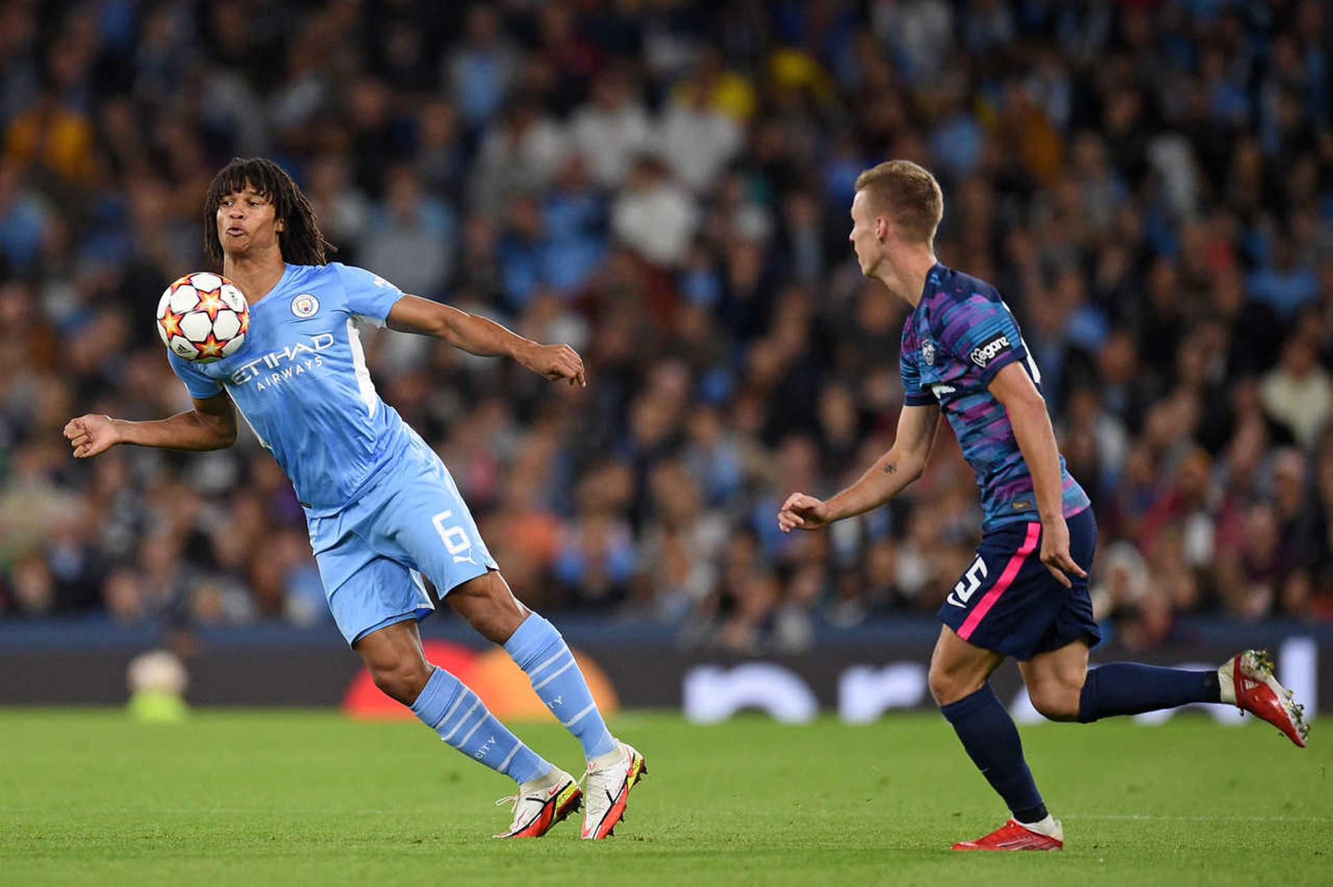 Manchester City x RB Leipzig - Nathan Aké