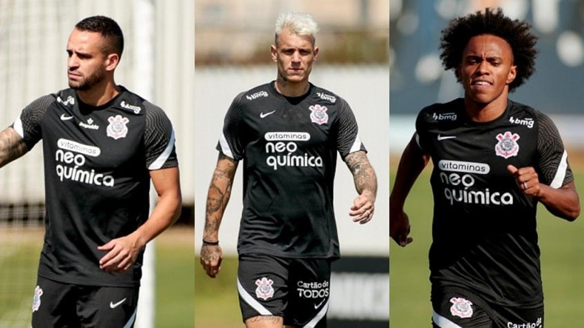 Montagem - Renato Augusto, Róger Guedes e Willian - Corinthians