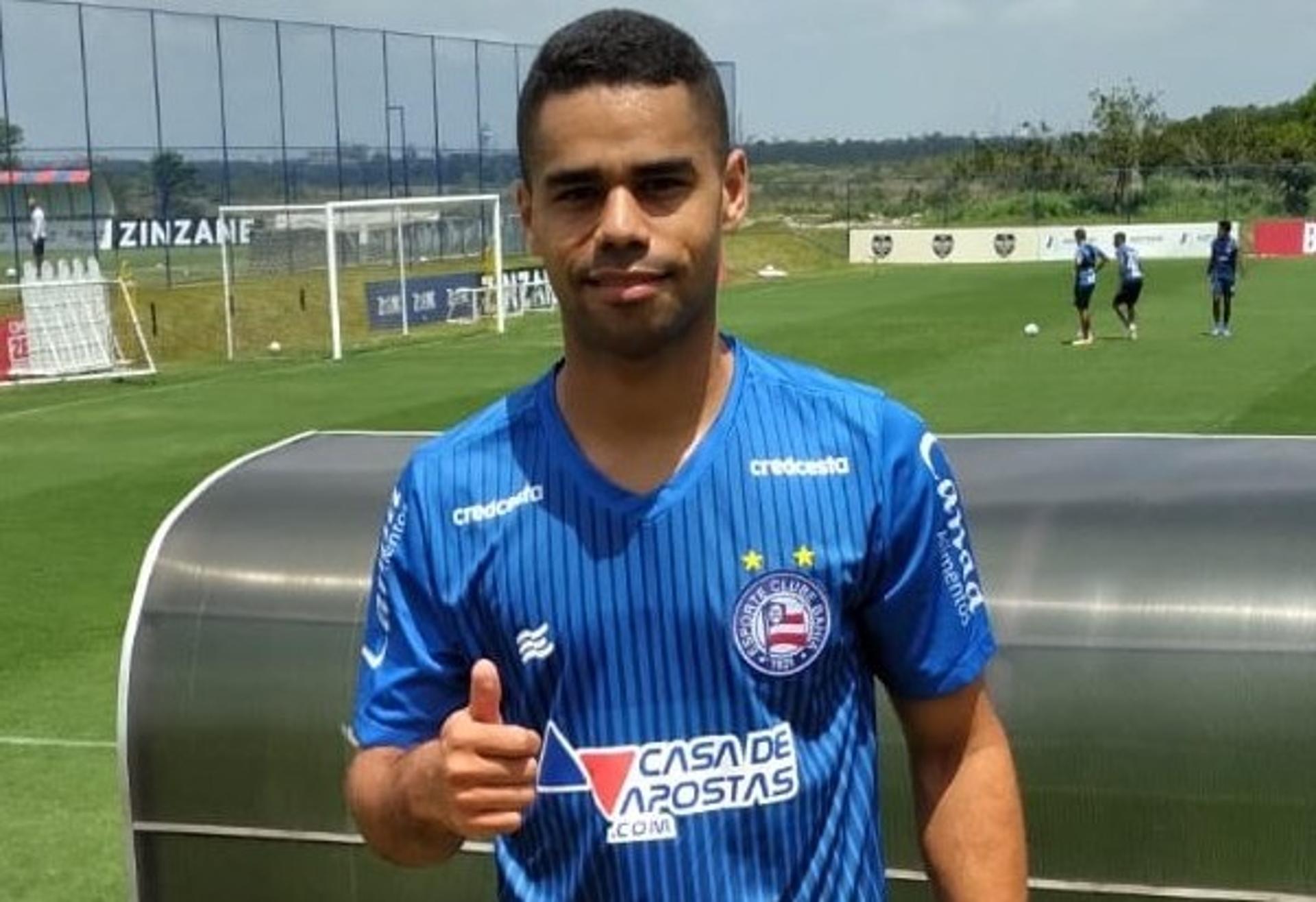 Raí Nascimento em treino do Bahia