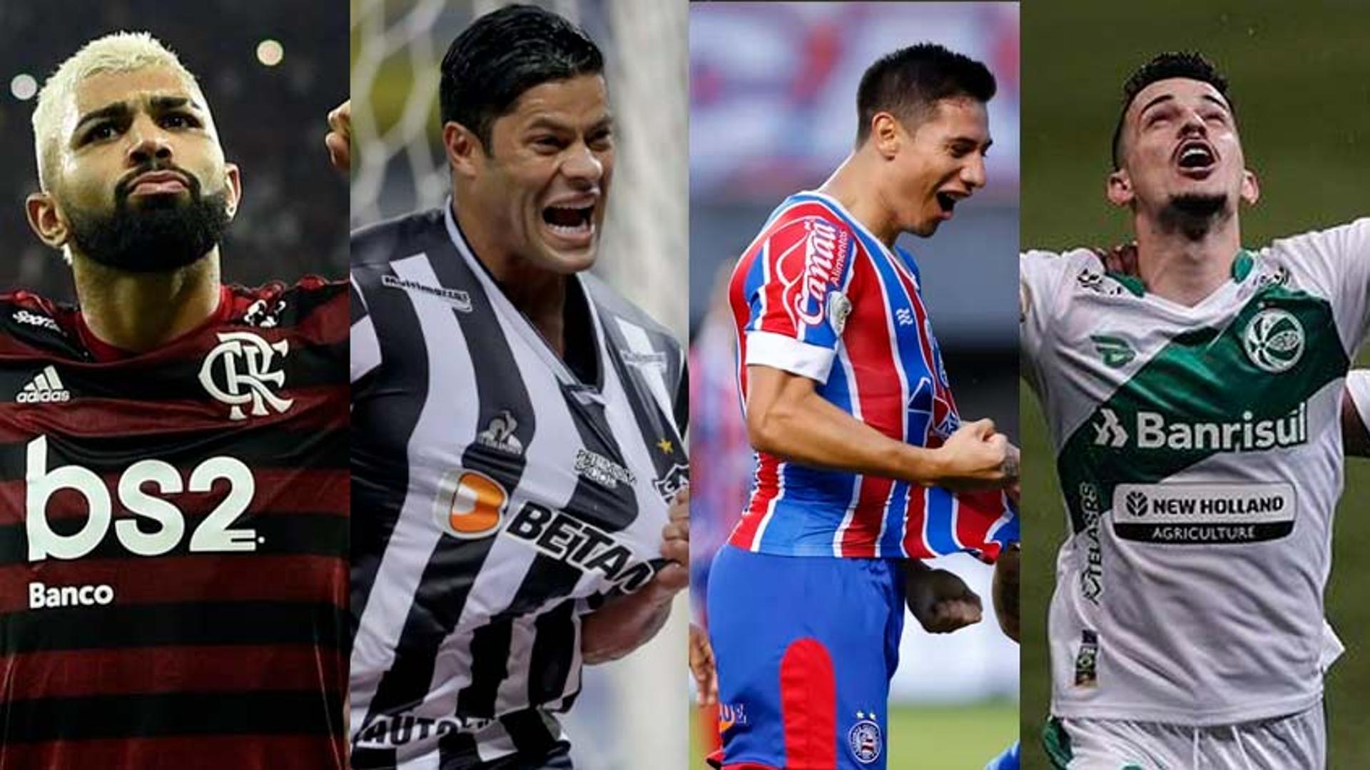 Gabigol (comemoração de gol de frente) / Hulk (comemoração de gol) / comemoração de gol do Bahia / comemoração de gol do Juventude