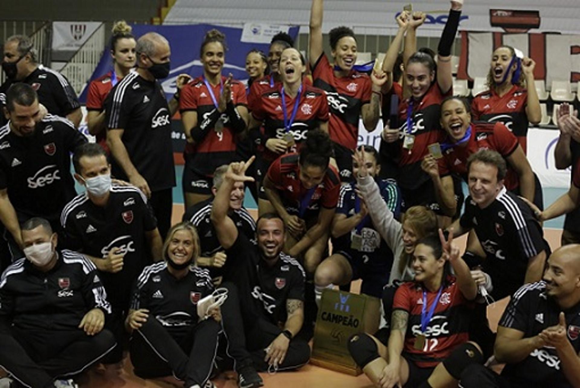 Sesc Flamengo conquistou o título do Carioca (Foto: Gilvan Souza/CRF)