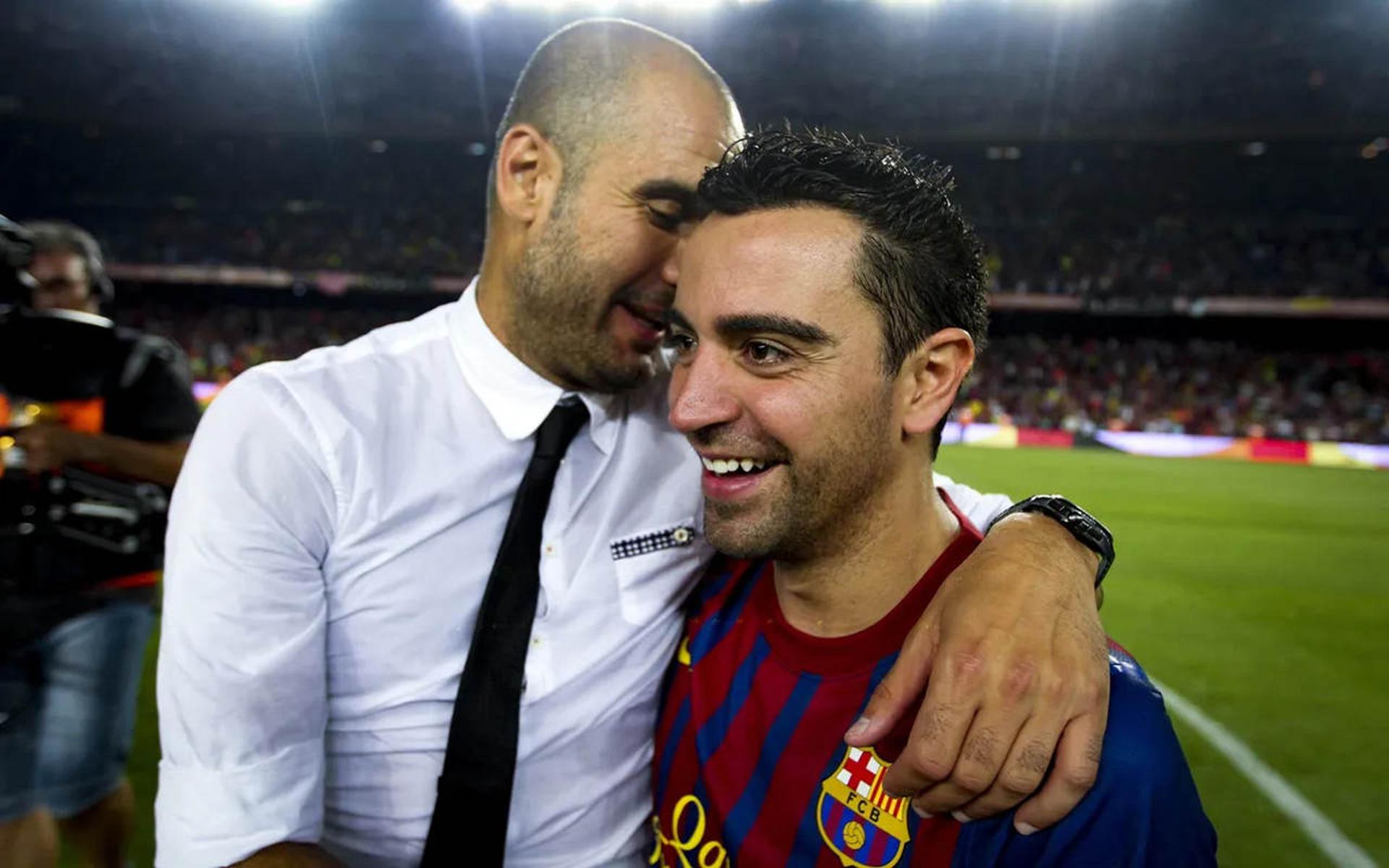 Pep Guardiola e Xavi Hernández - Barcelona