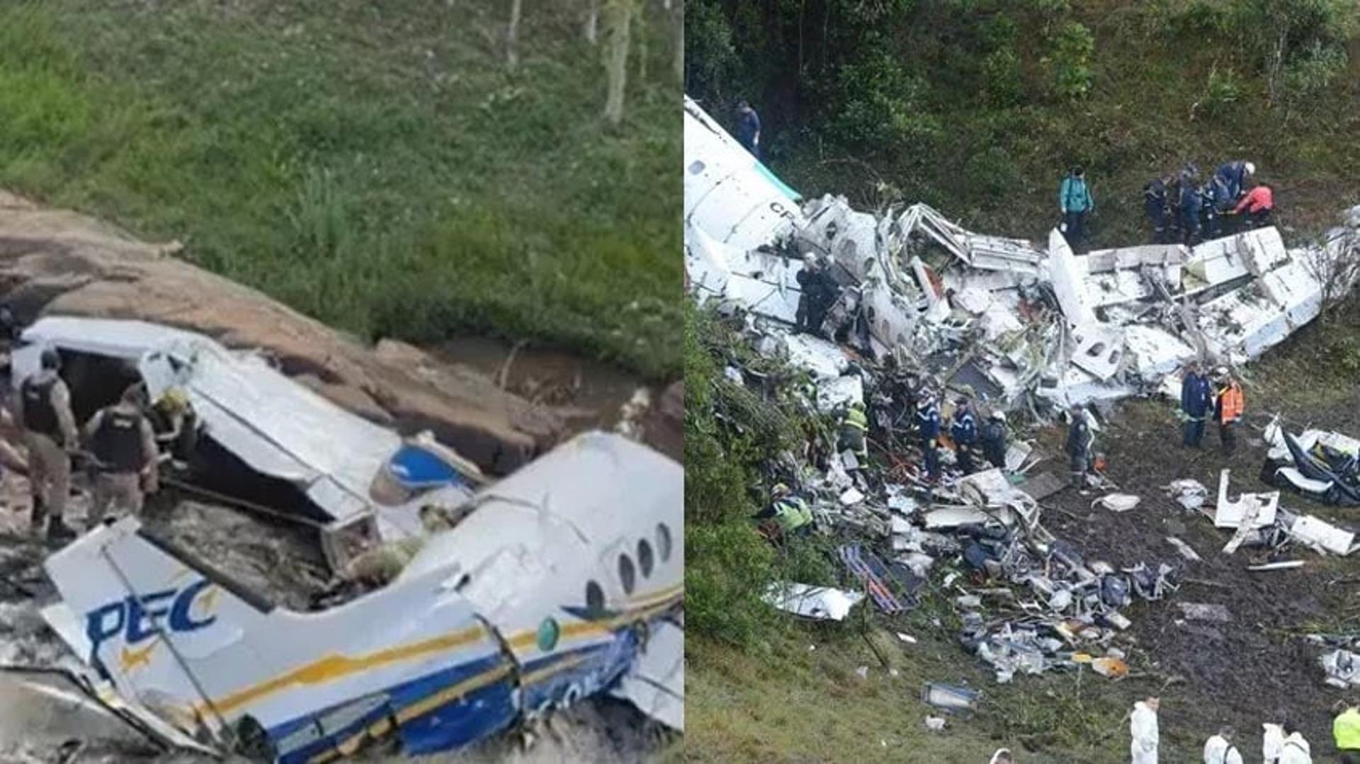 Aviões Marilia Mendonça e Chapecoense