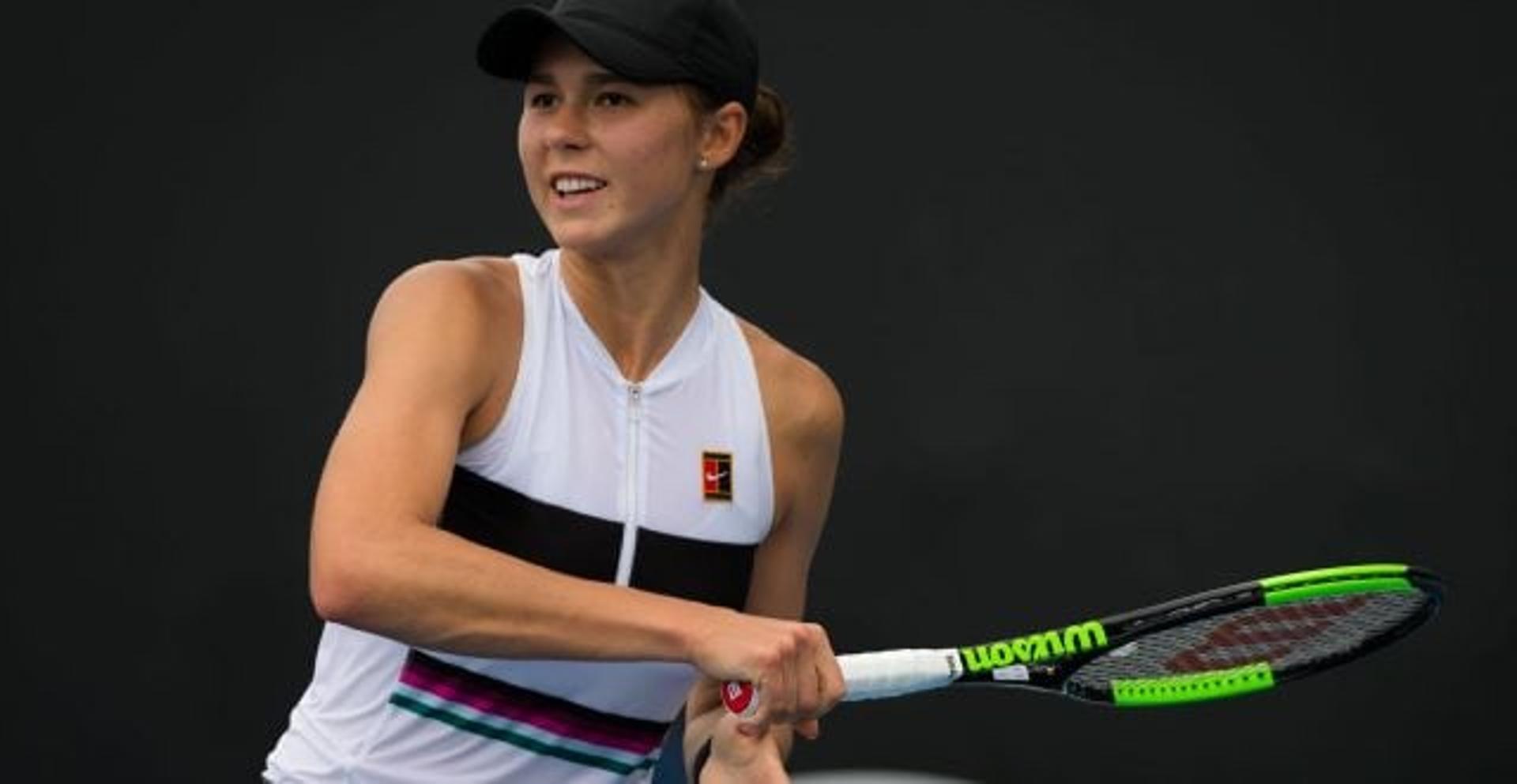 Natalia Vikhlyantseva em ação no Australian Open 2019