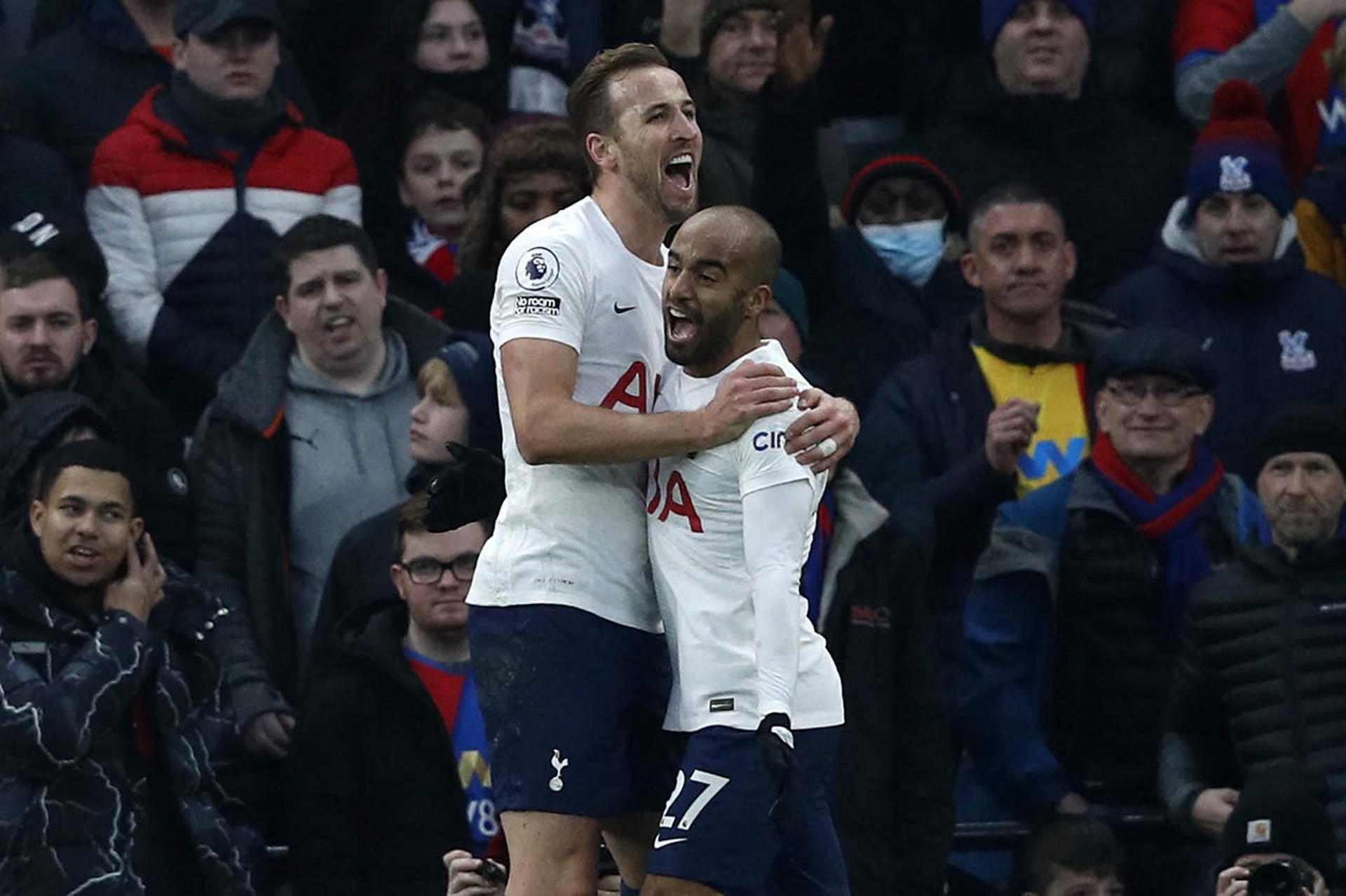 Tottenham x Crystal Palace - Harry Kane e Lucas Moura