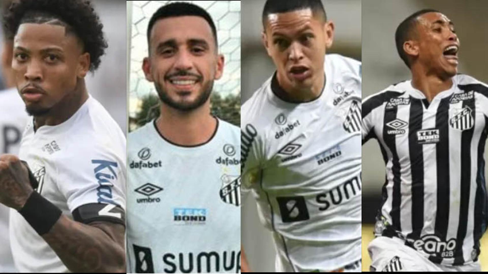 Montagem Jogadores do Santos