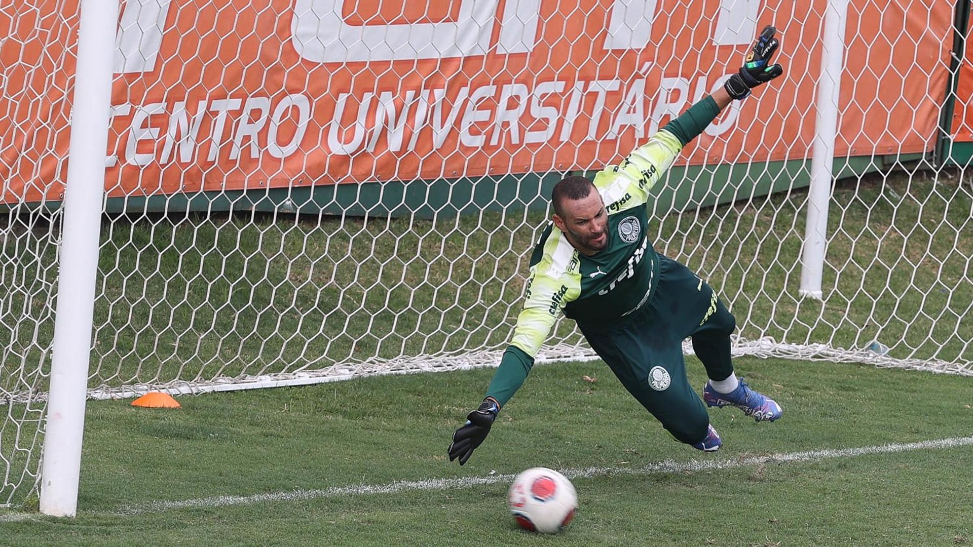 Weverton treino Palmeiras