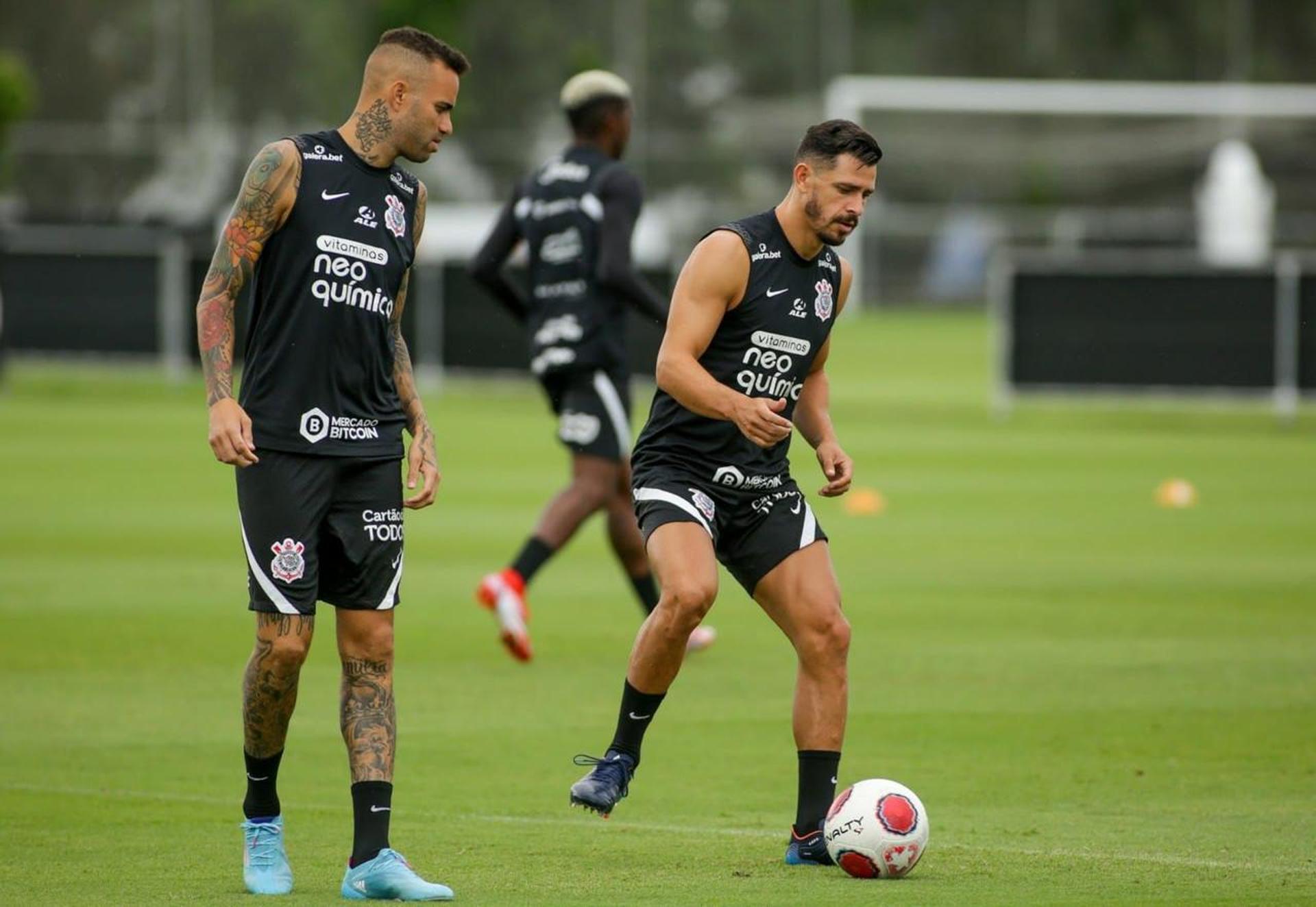 Treino Corinthians - Giuliano e Luan