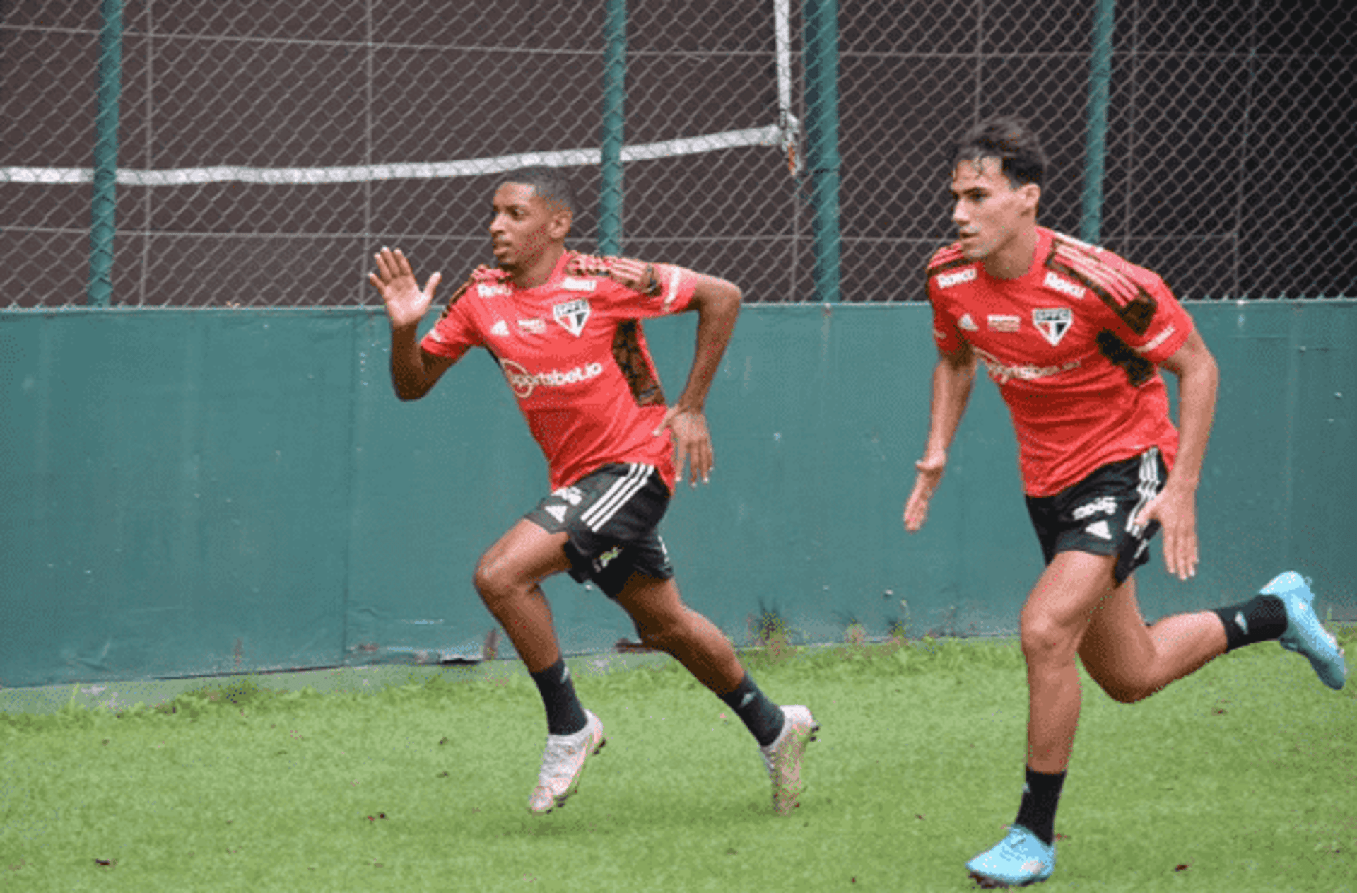 Talles e Igor Gomes - treino do São Paulo