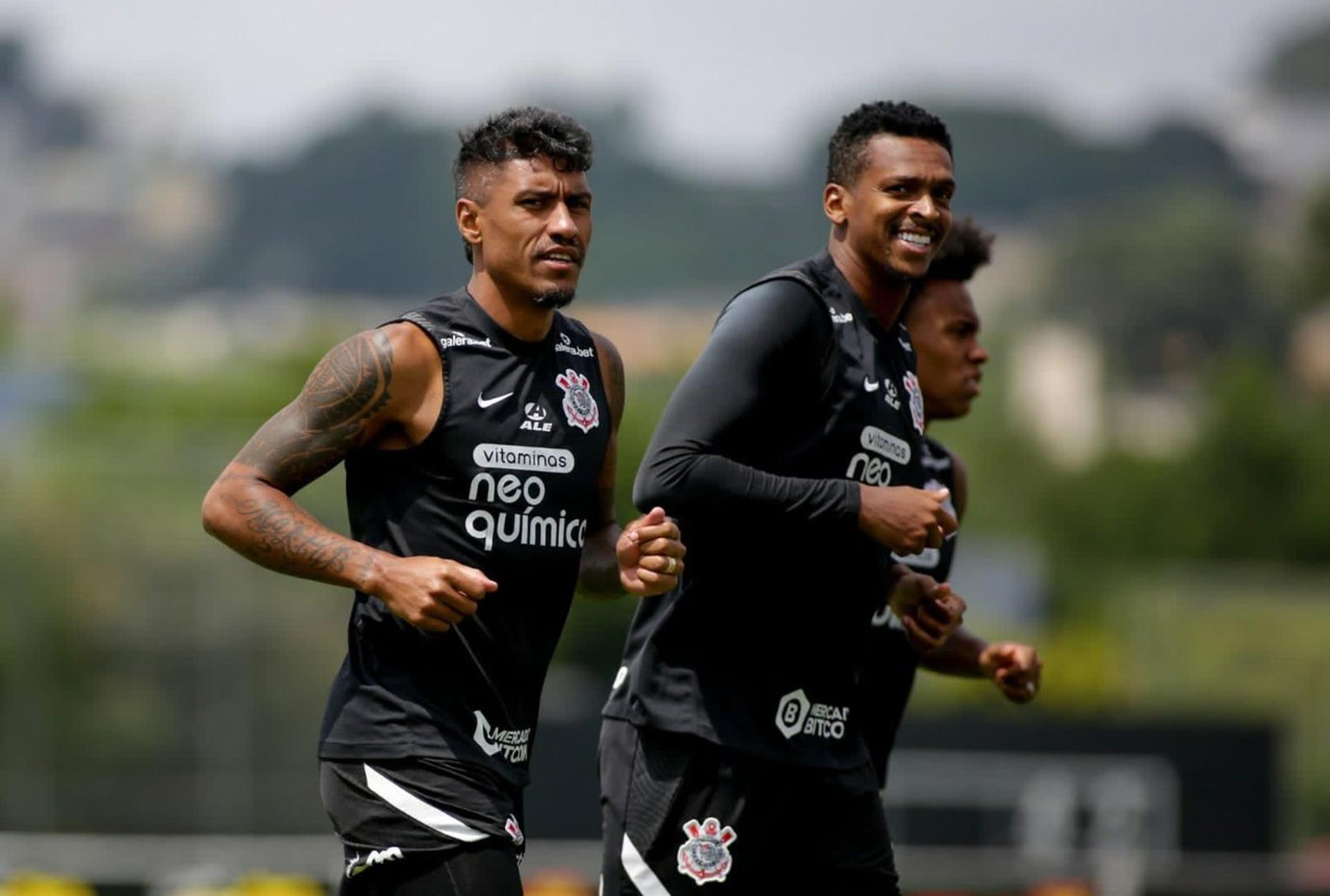 Jô e Paulinho - Treino Corinthians