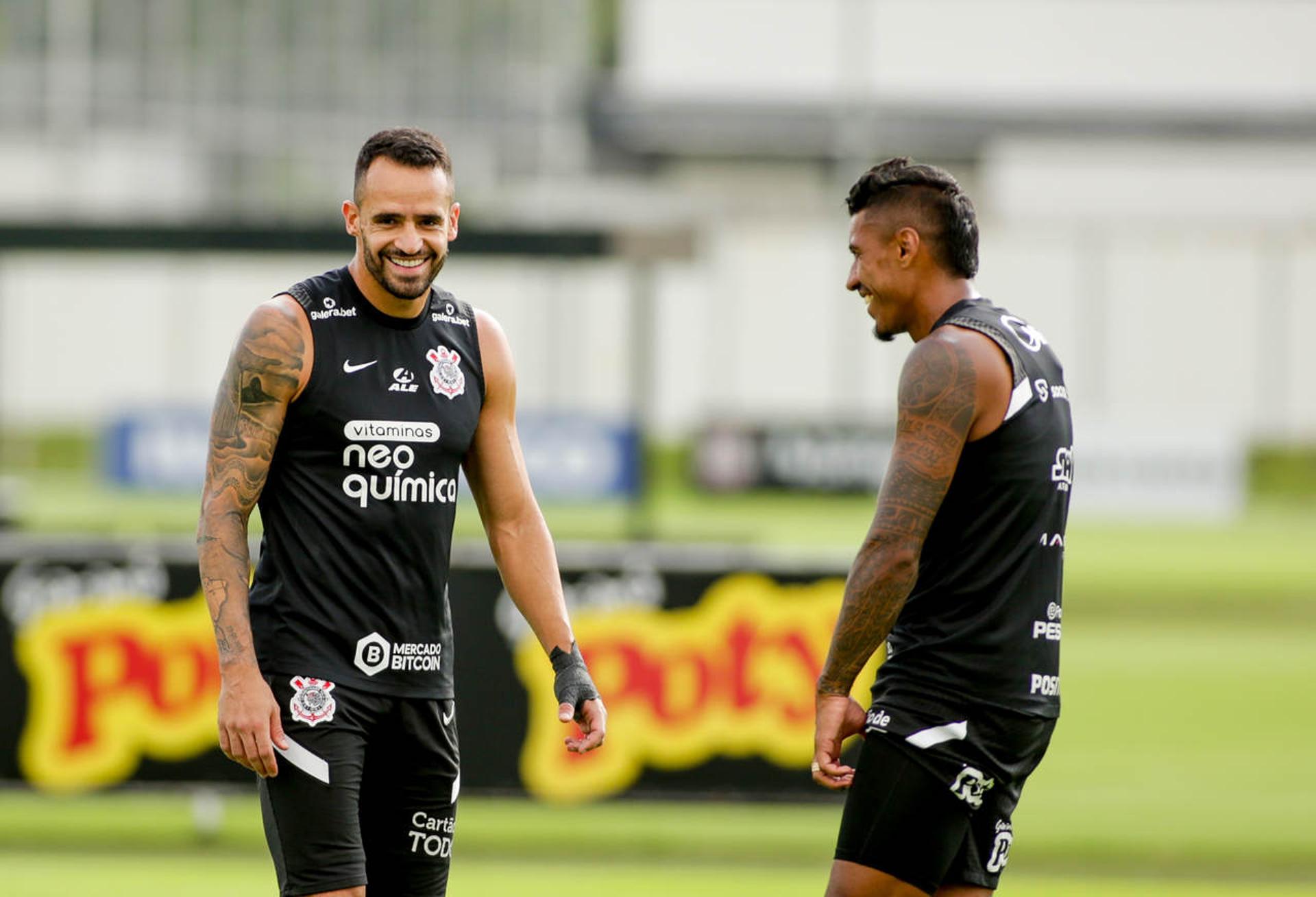 Paulinho e Renato Augusto - Treino Corinthians