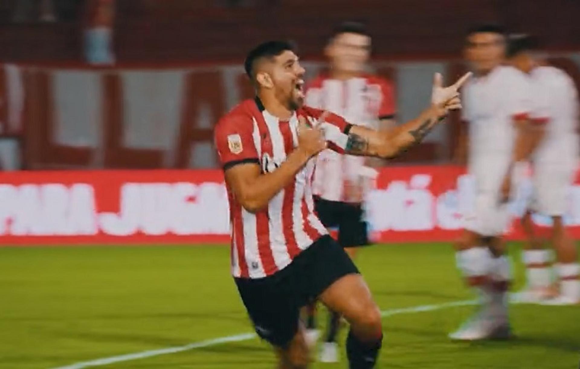 Comemoração de Leandro Díaz em Huracán x Estudiantes