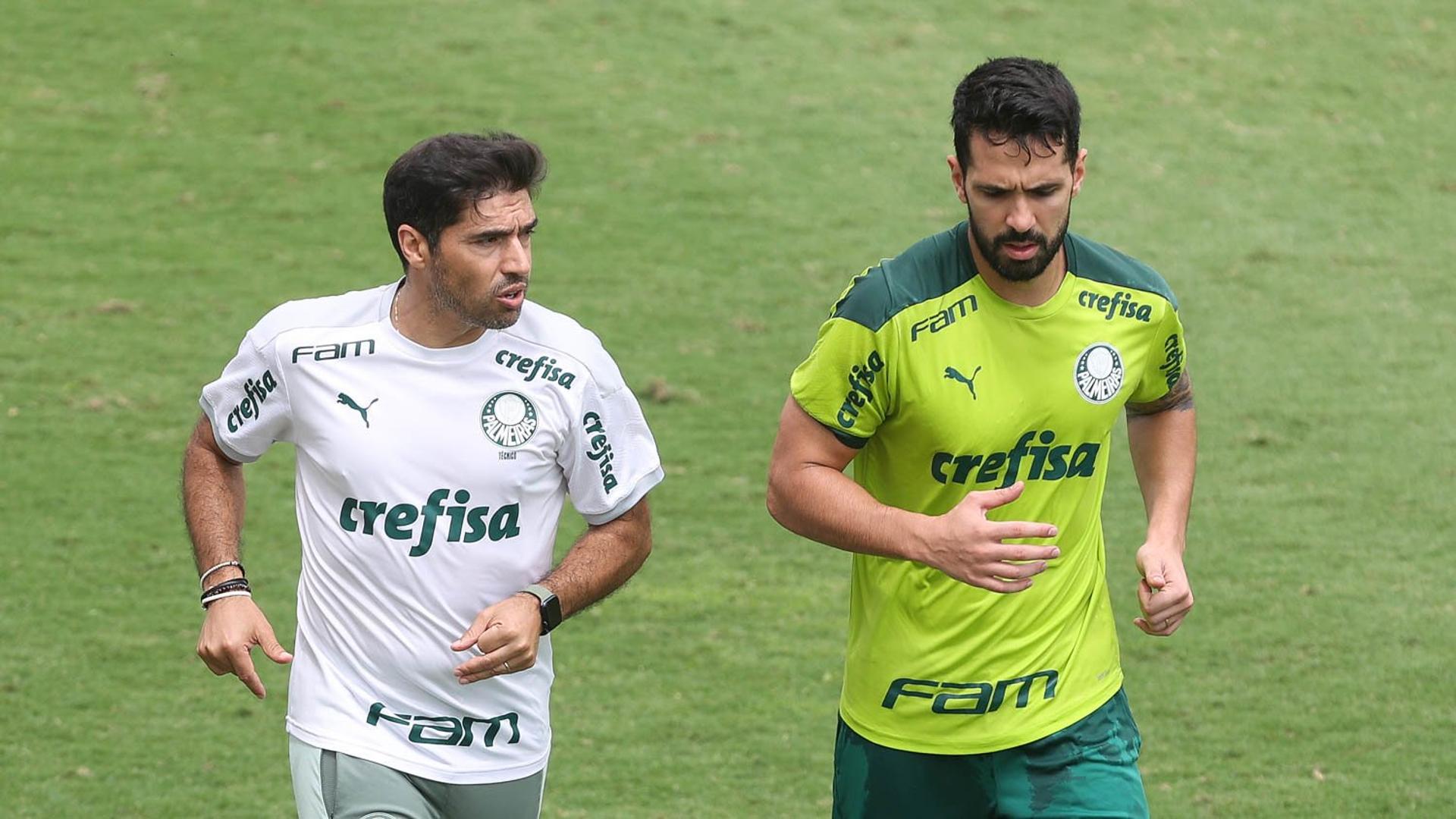 Abel Ferreira e Luan treino Palmeiras