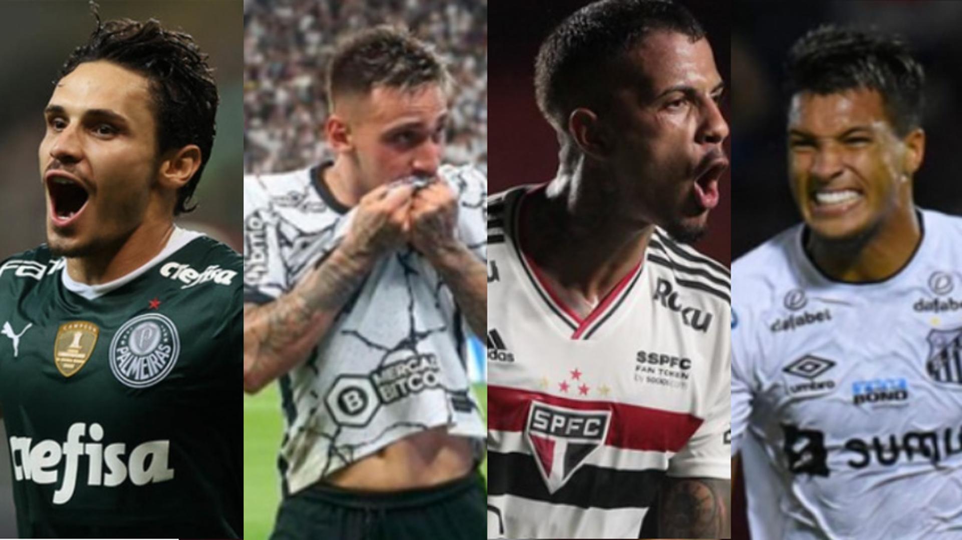 Montagem Palmeiras - Corinthians - Sao Paulo - Santos