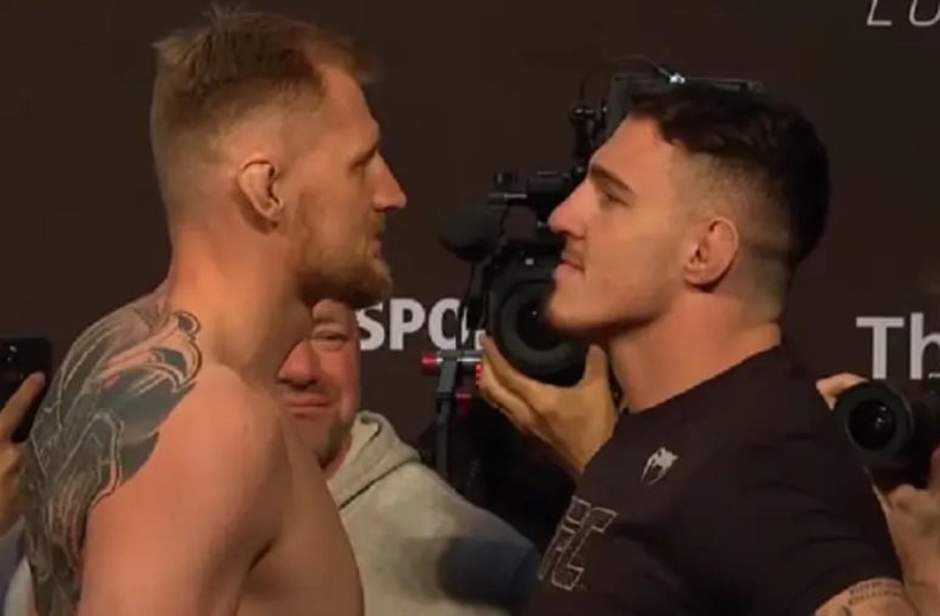 Alexander Volkov e Tom Aspinall vão fazer a luta principal do UFC Londres, neste sábado (Foto: Reprodução/UFC)