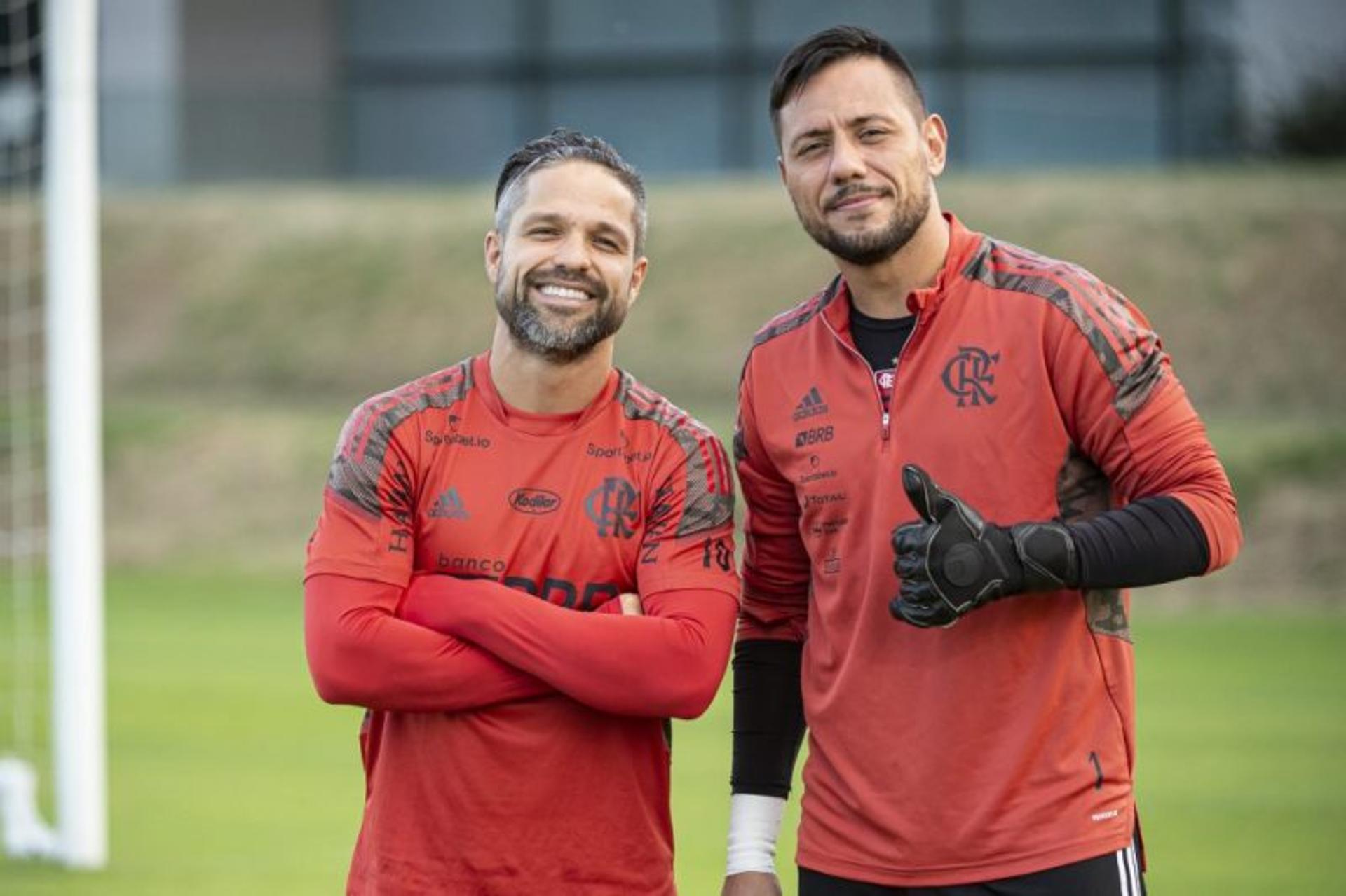 Diego Ribas e Diego Alves - Flamengo