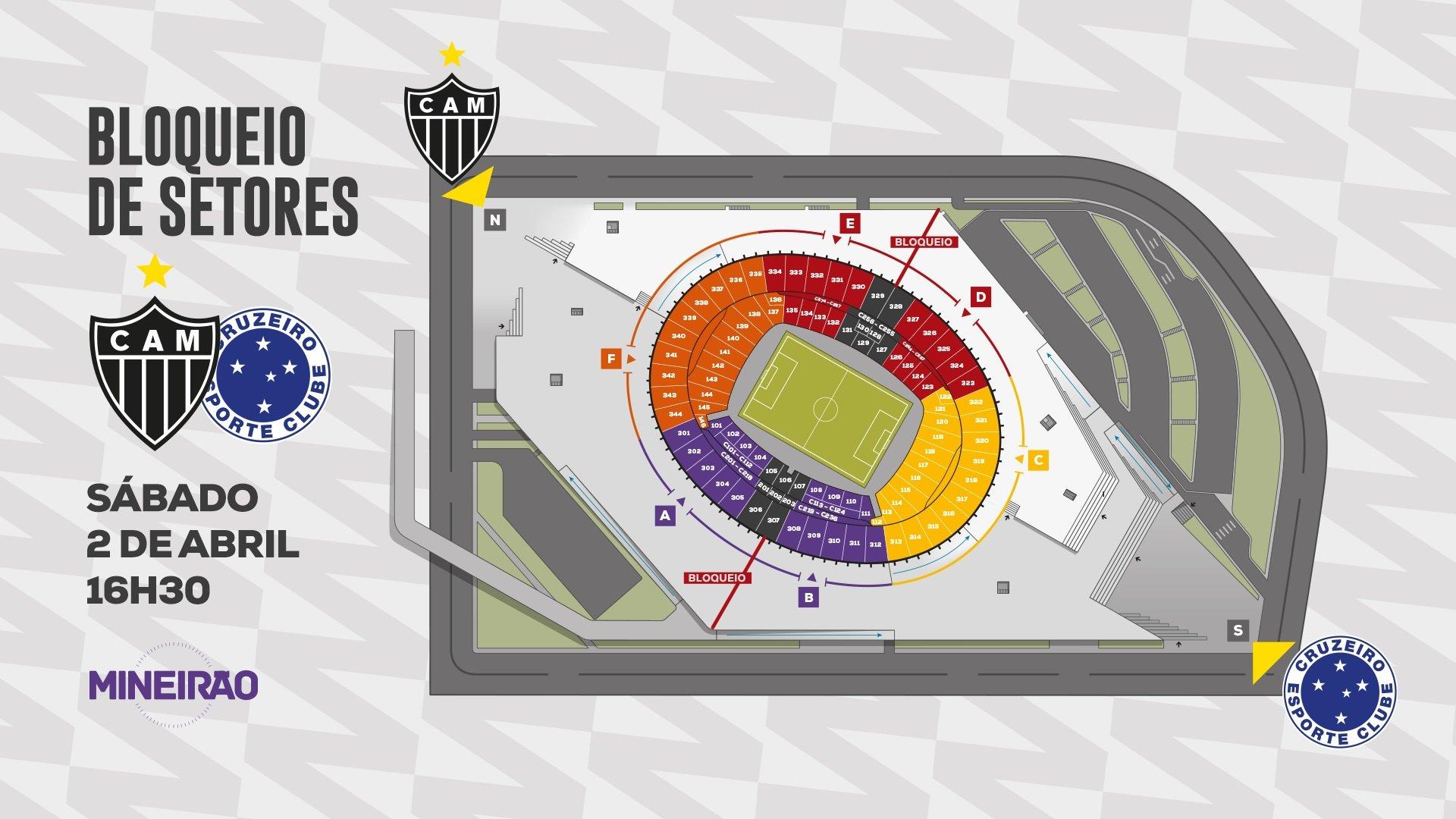 Será a primeira vez em cinco anos que as duas torcidas vão dividir o Mineirão