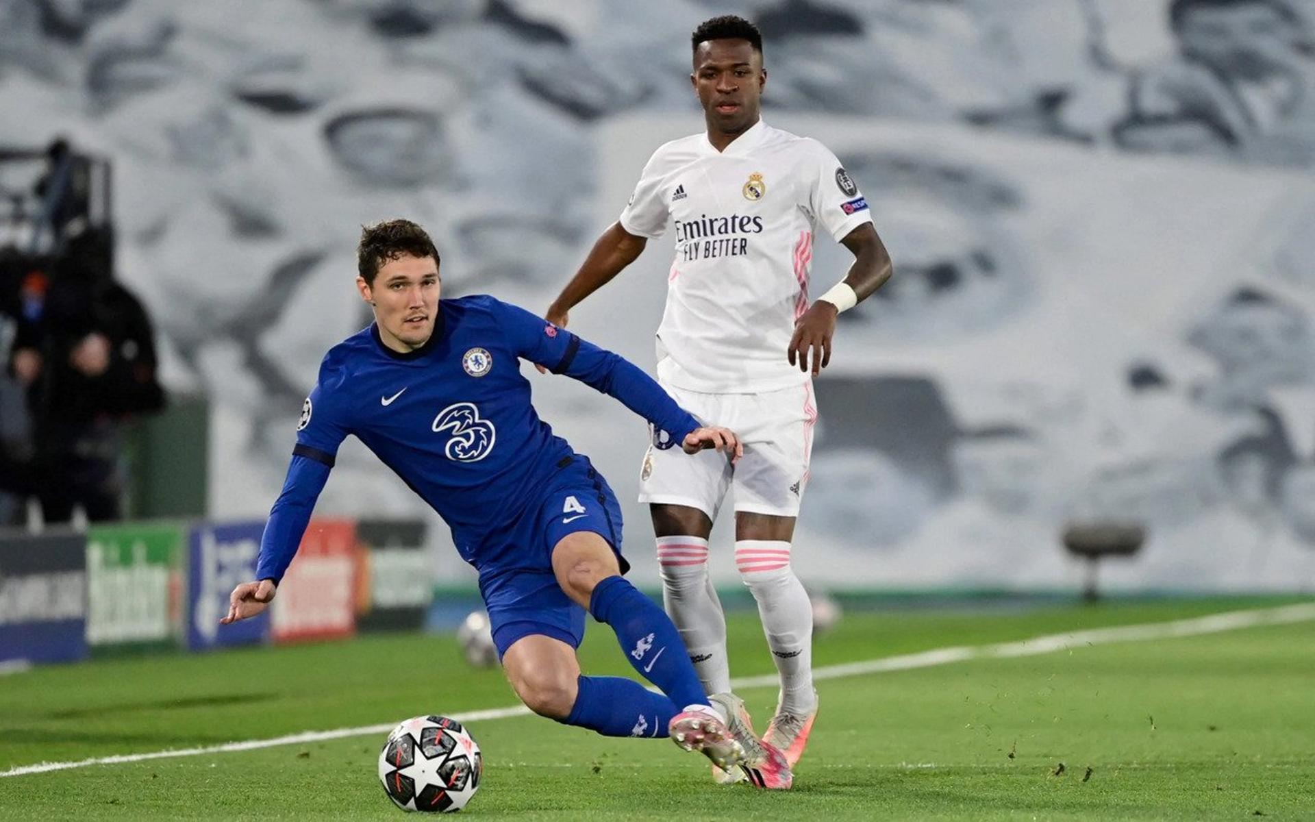 Real Madrid x Chelsea - Vini Jr. e Andreas Christensen