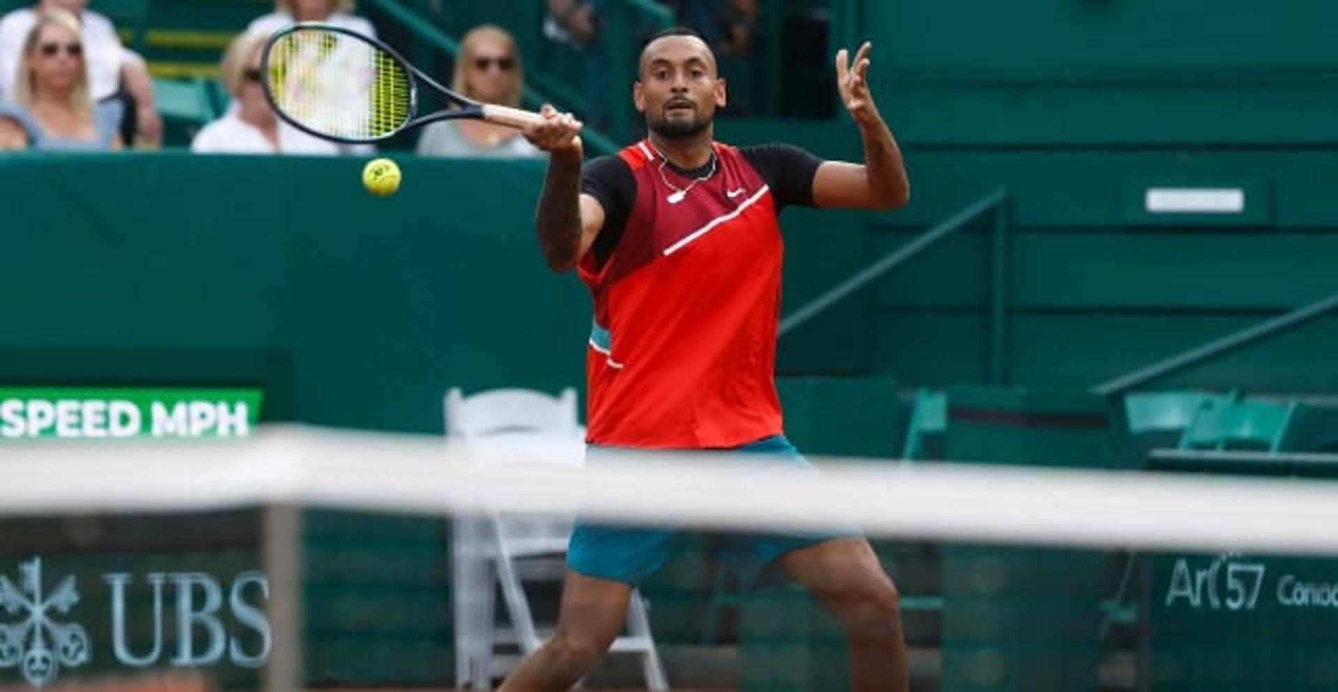 Nick Kyrgios em ação no ATP de Houston