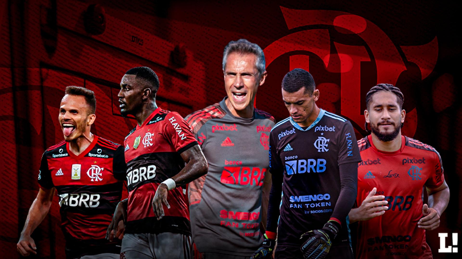 Flamengo - Rene, Ramon, Paulo Sousa, Santos e Pablo