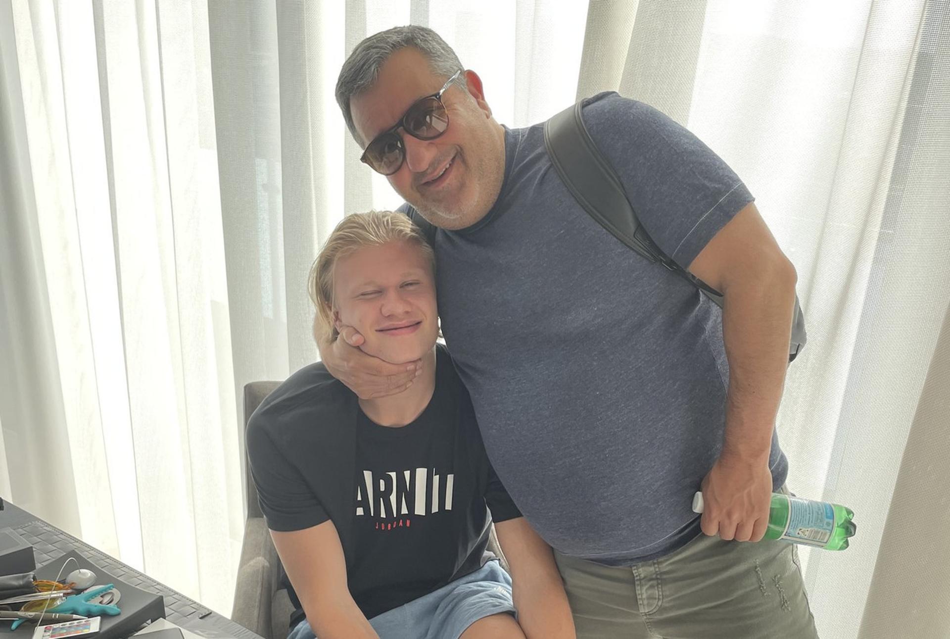 Erling Haaland e Mino Raiola