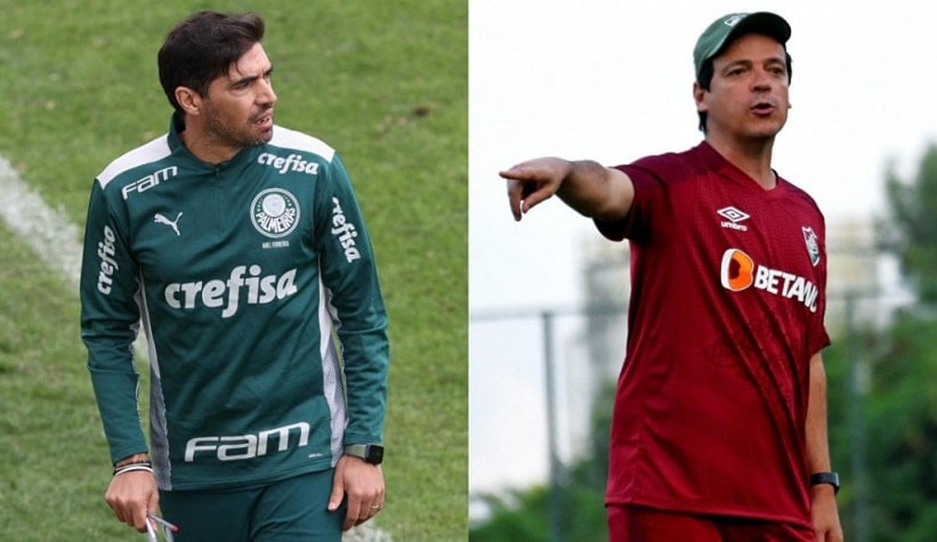 Montagem - Abel Ferreira (Palmeiras) e Fernando Diniz (Fluminense)