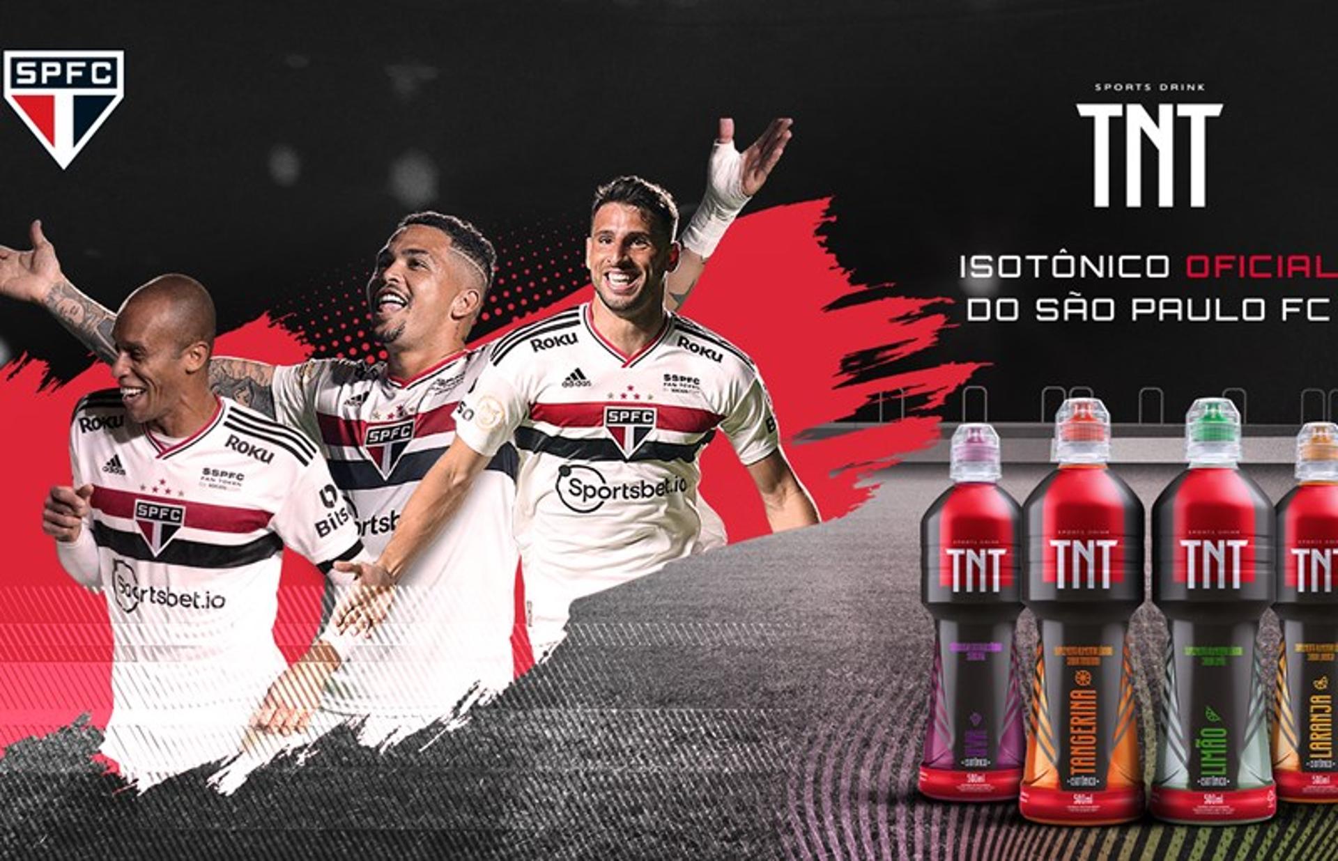 TNT Sports Drink é a nova patrocinadora do São Paulo