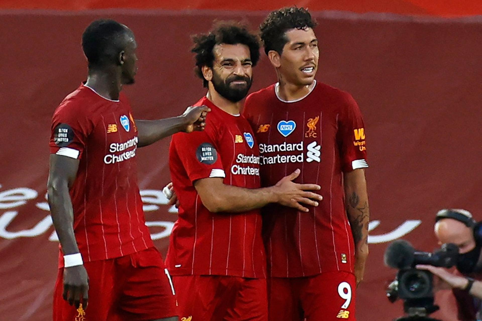 Sadio Mané, Mohamed Salah e Roberto Firmino - Liverpool