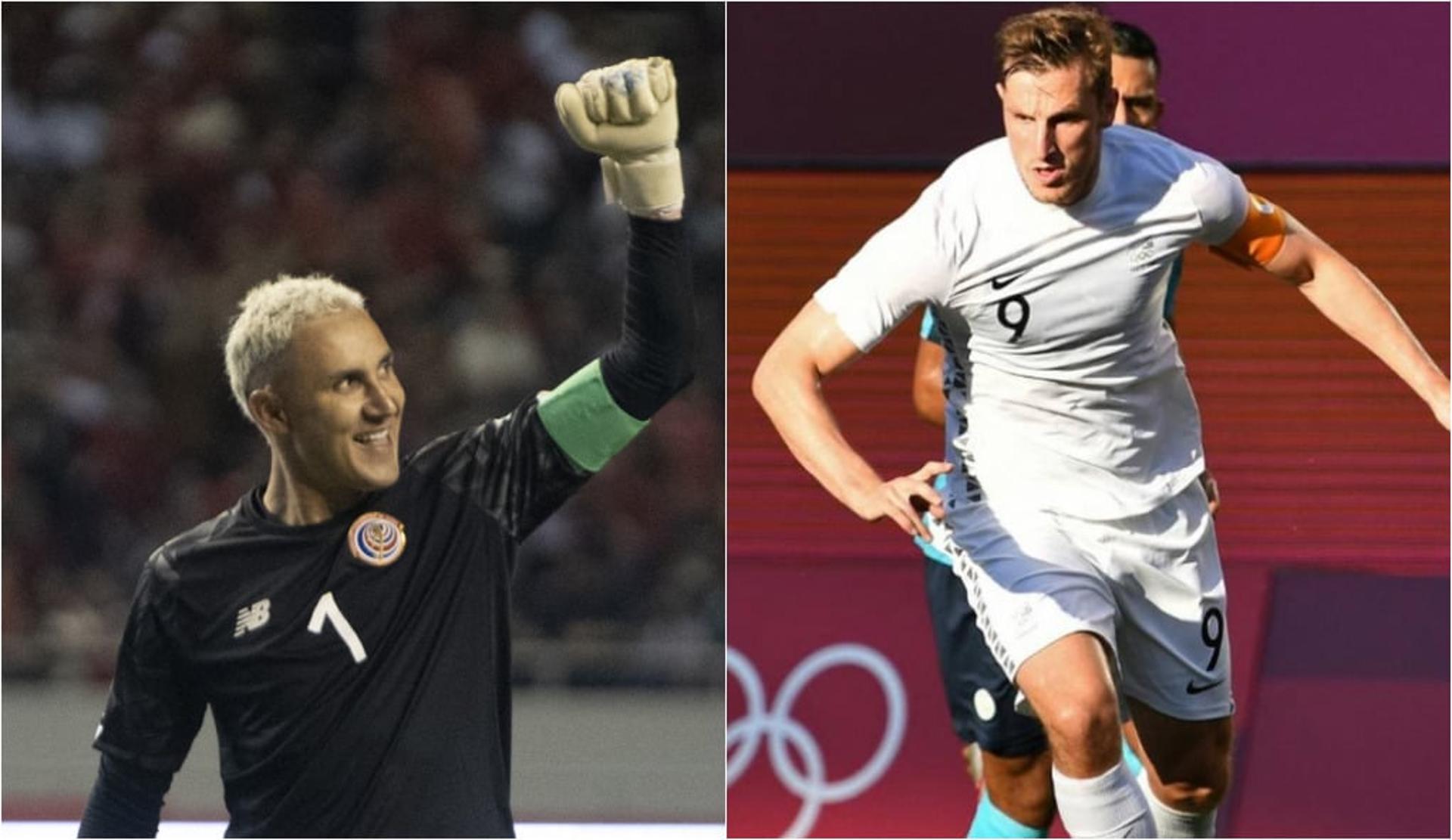 Montagem - Keylor Navas (Costa Rica) e Chris Wood (Nova Zelândia)