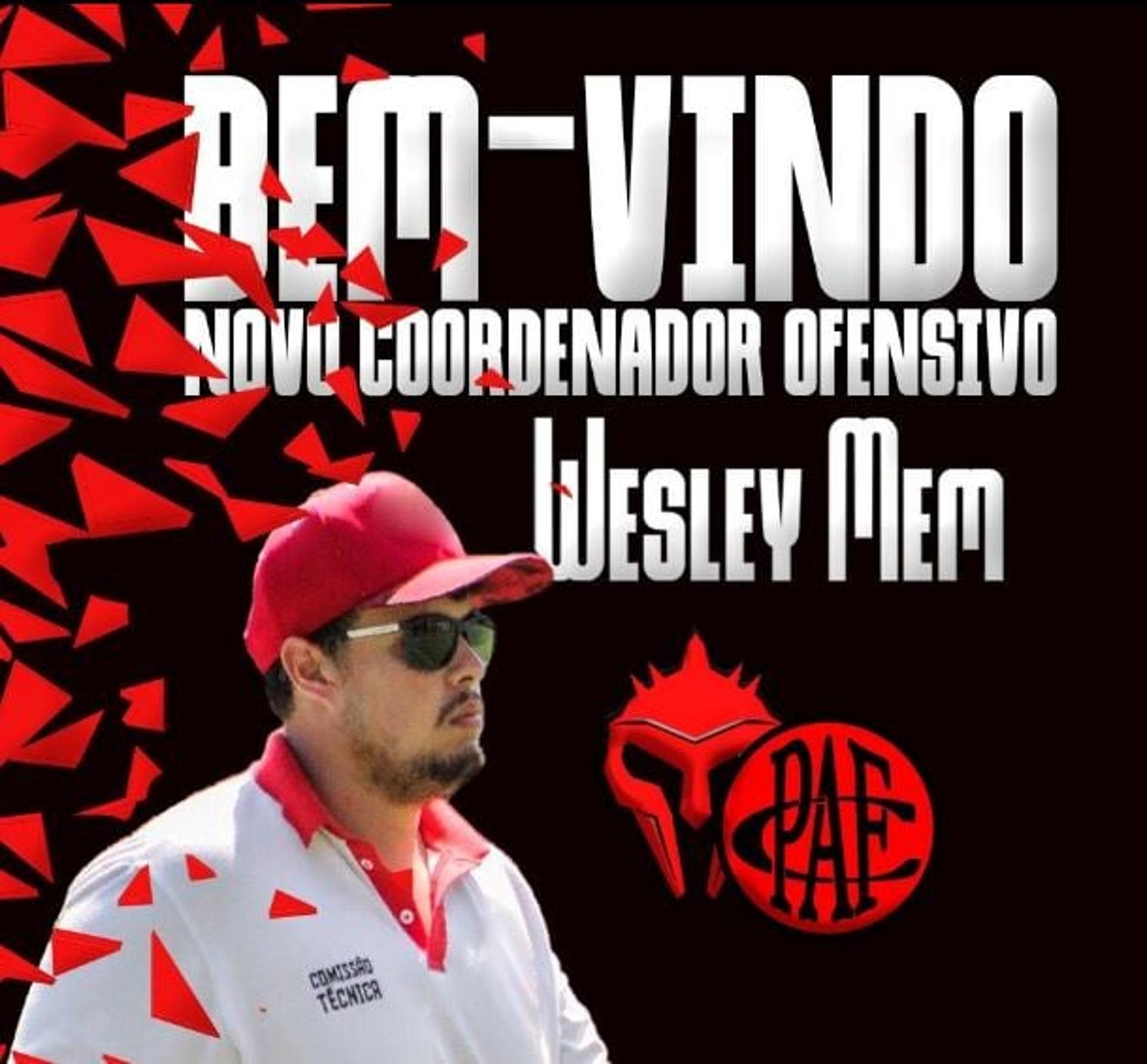 Wesley Men  é o novo coordenador ofensivo da equipe do Sul de Minas