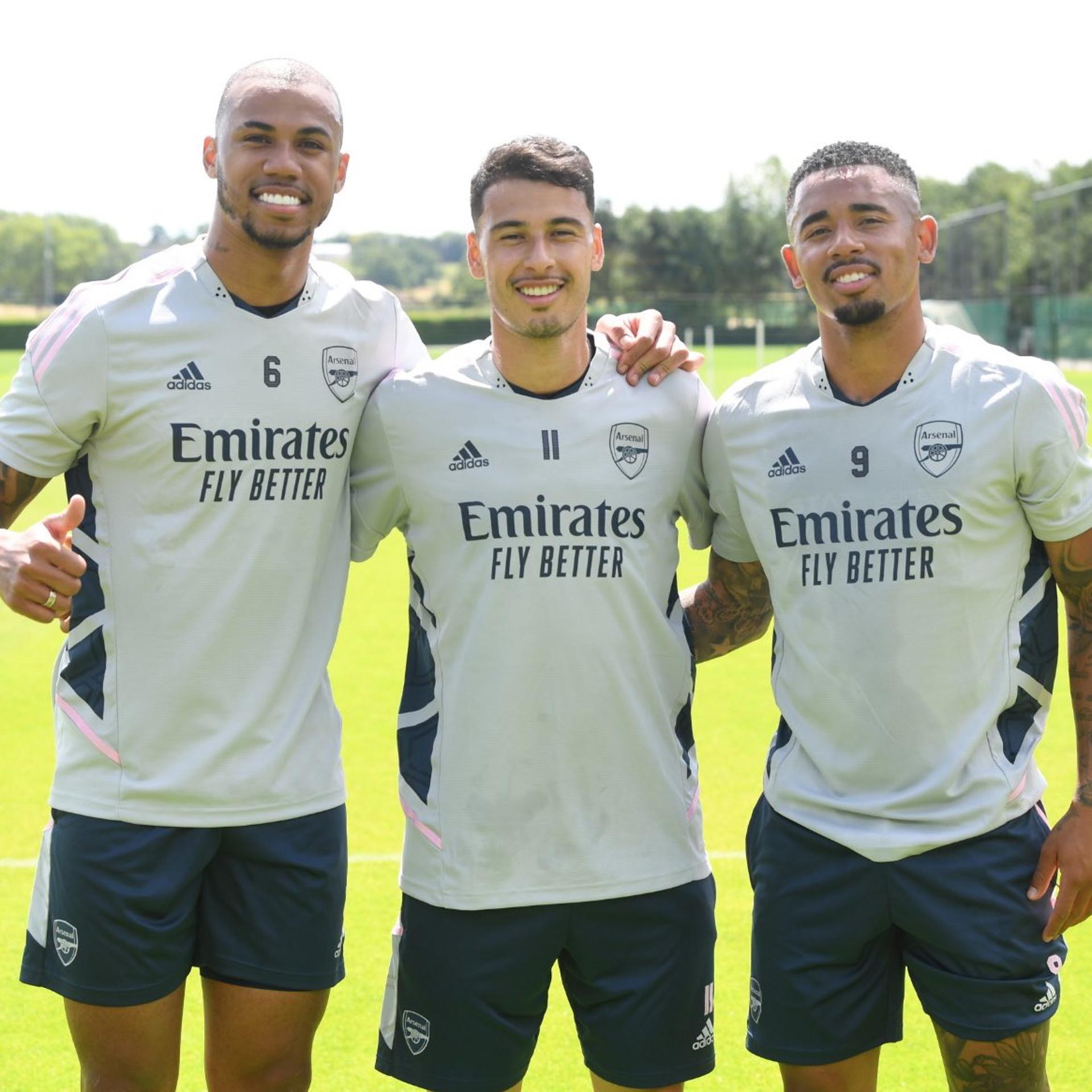 Gabriel Magalhães, Gabriel Jesus e Gabriel Martinelli - Arsenal