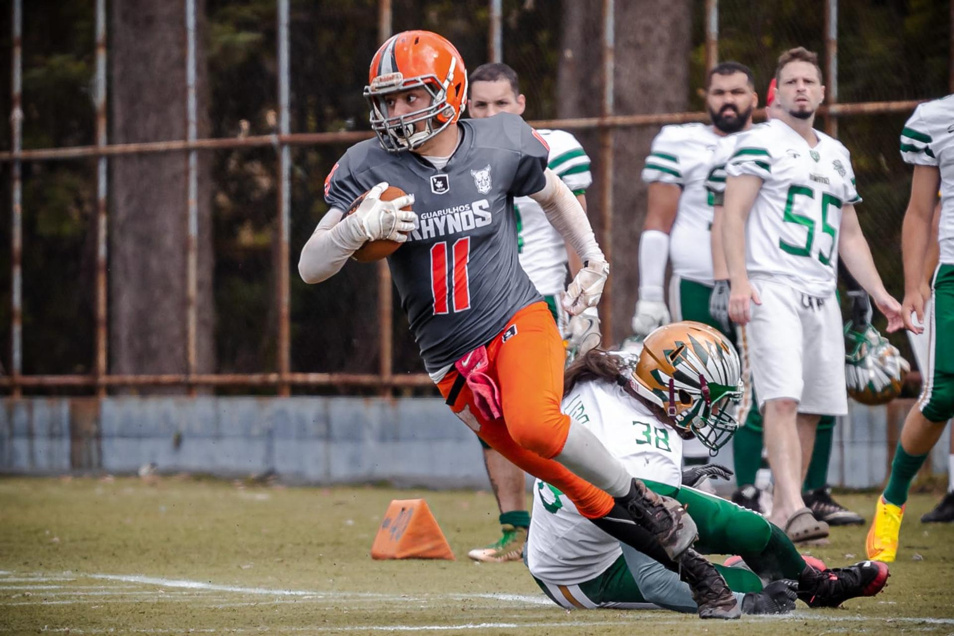 Vinicius Seiya já fez bastantes TDs com passe do QB Catullo