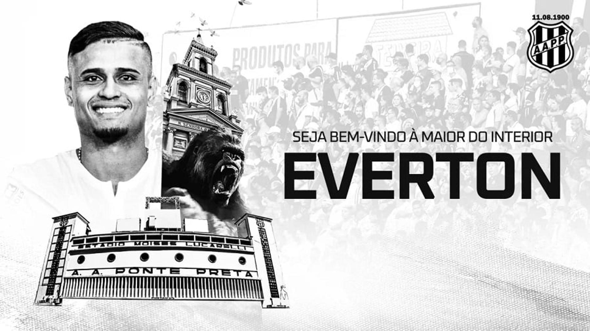 Everton anunciado pela Ponte Preta