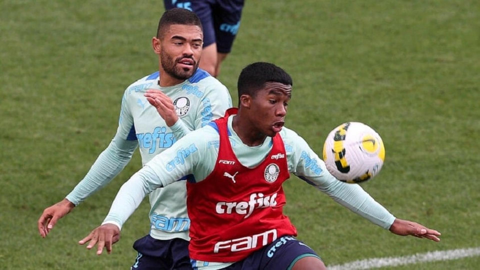 Tabata e Endrick - Treino Palmeiras