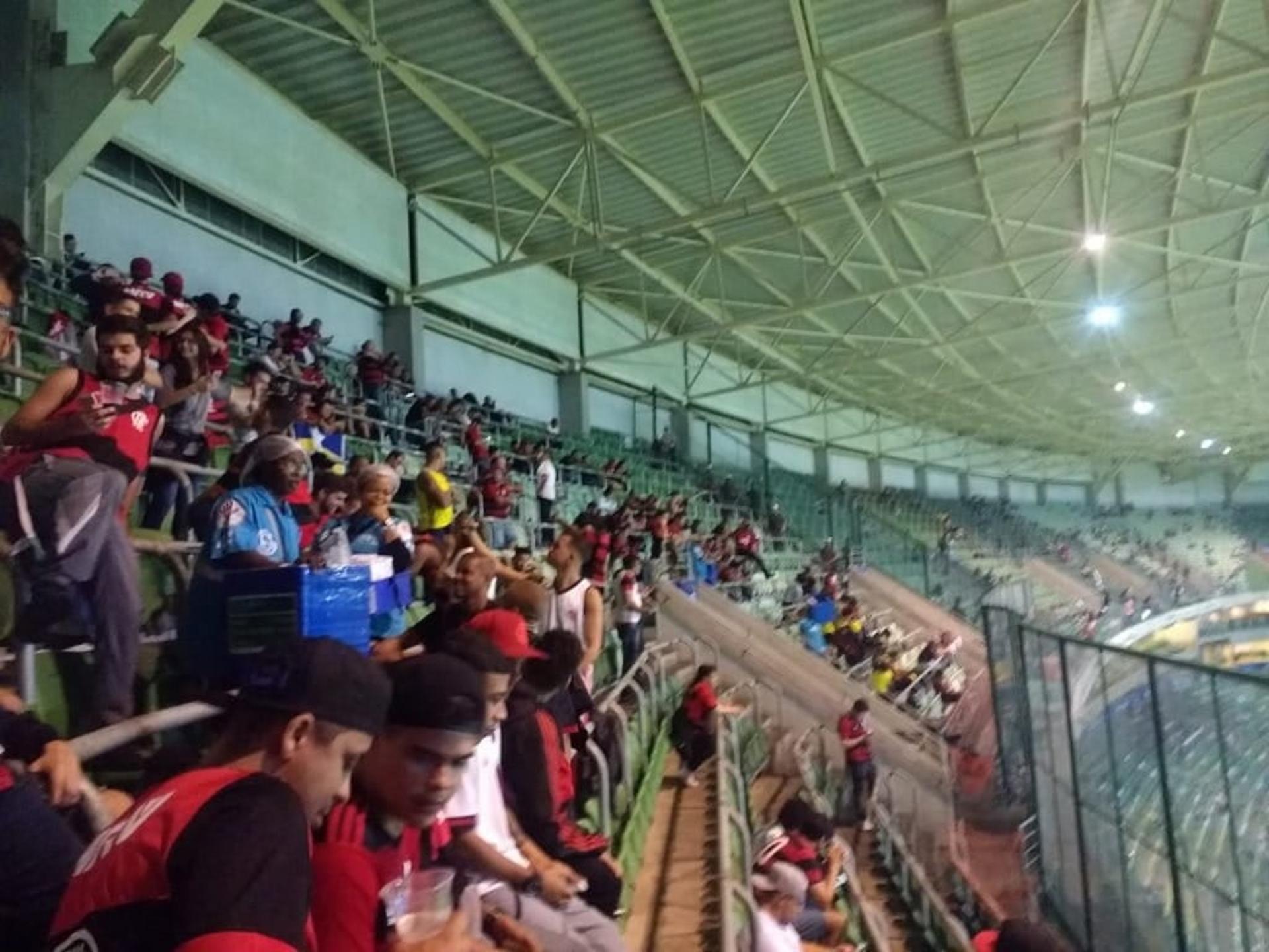 Torcida do Flamengo no Allianz Parque, em 2018