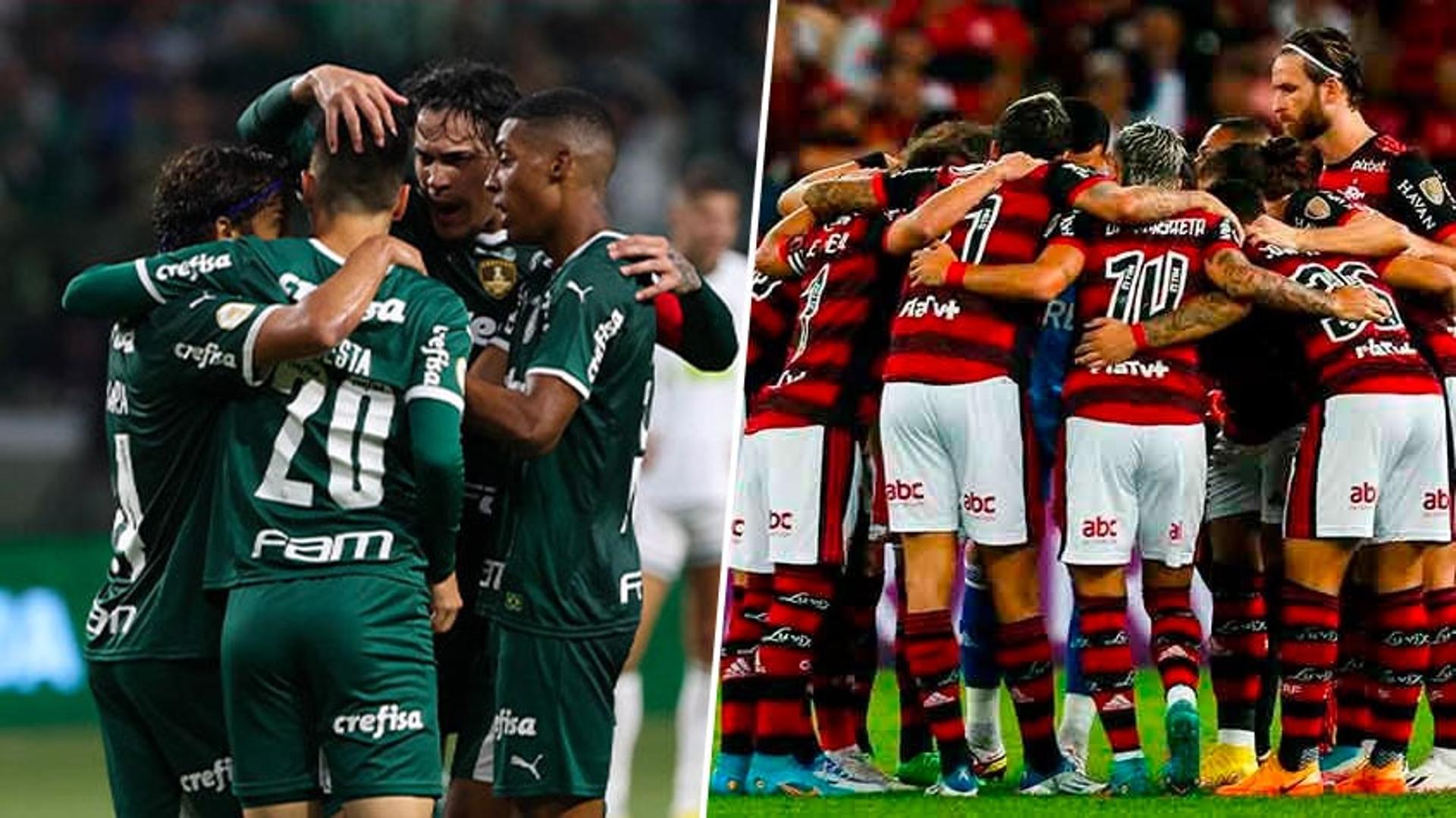 Montagem - Palmeiras x Flamengo