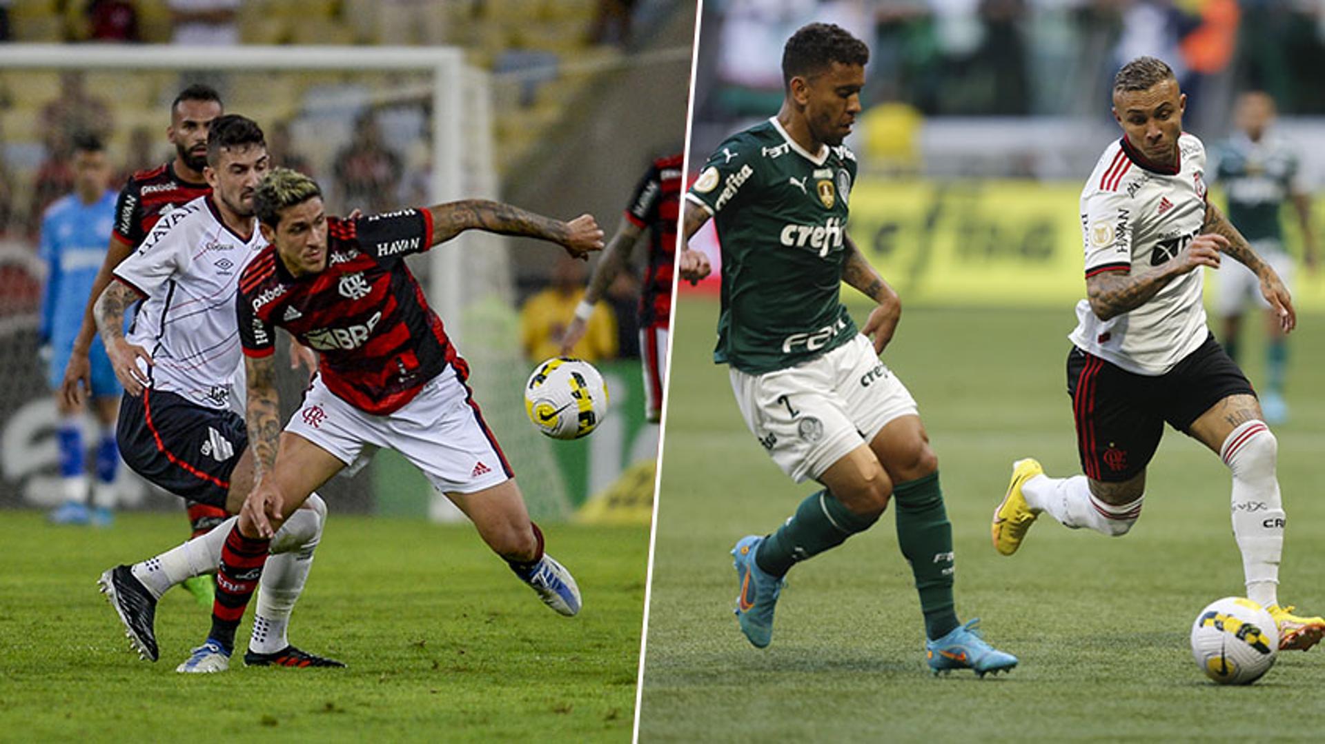 Flamengo x Athletico-PR e Flamengo x Palmeiras,