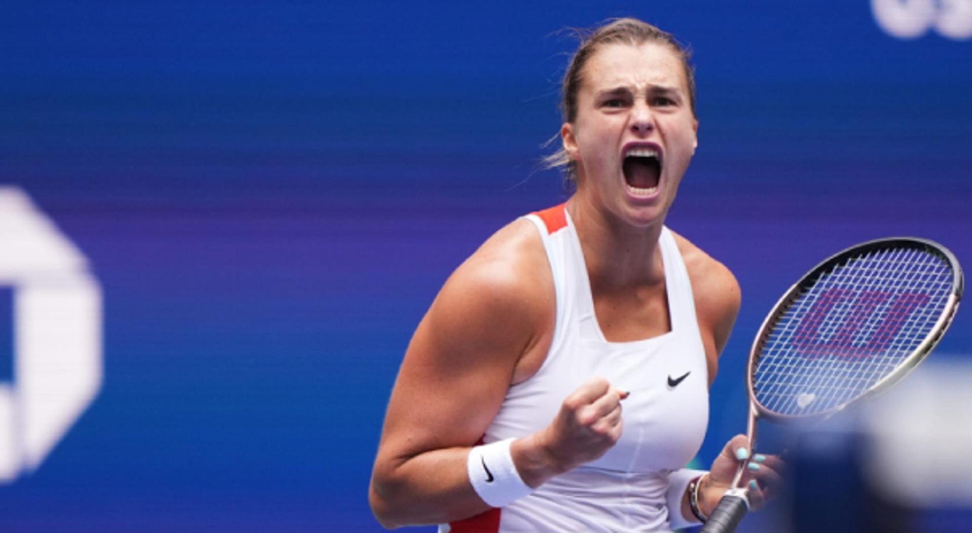 Aryna Sabalenka vibra em vitória contra Karolina Pliskova o US Open