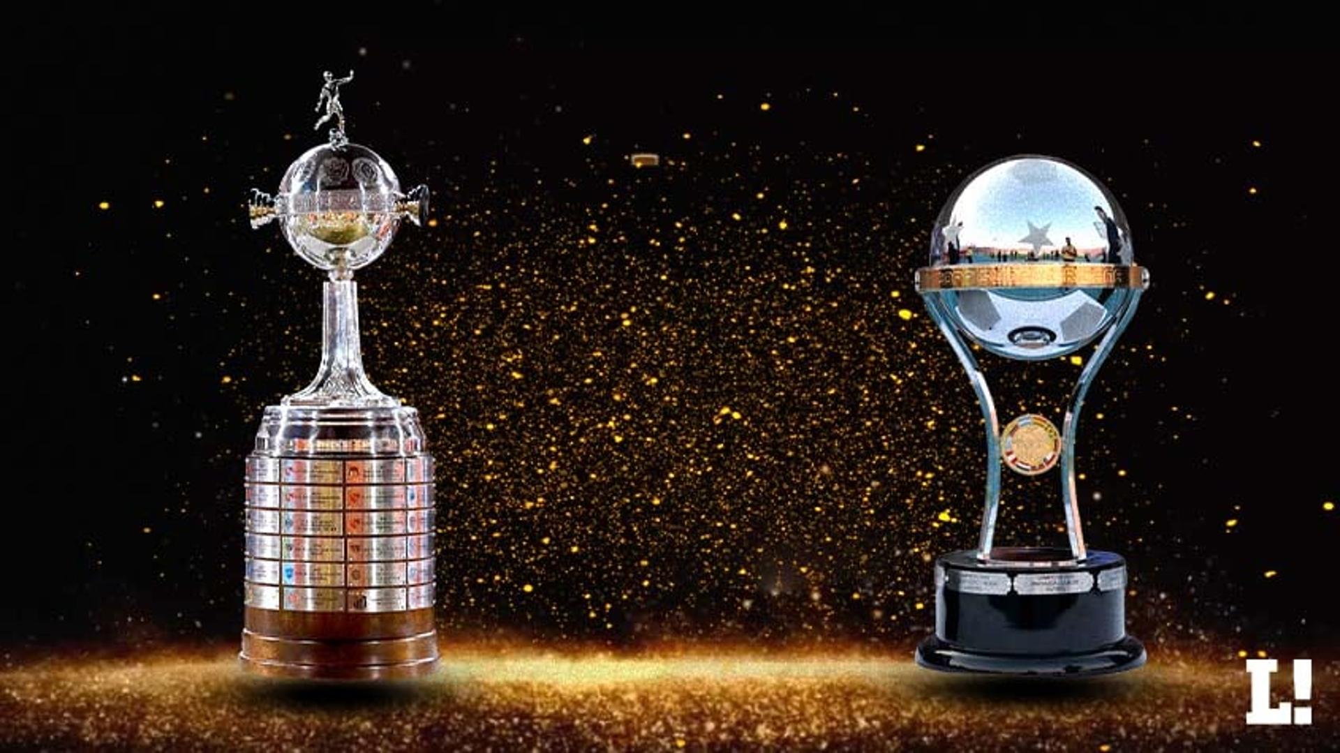 Troféus da Copa Conmebol e da Copa Sul-Americana