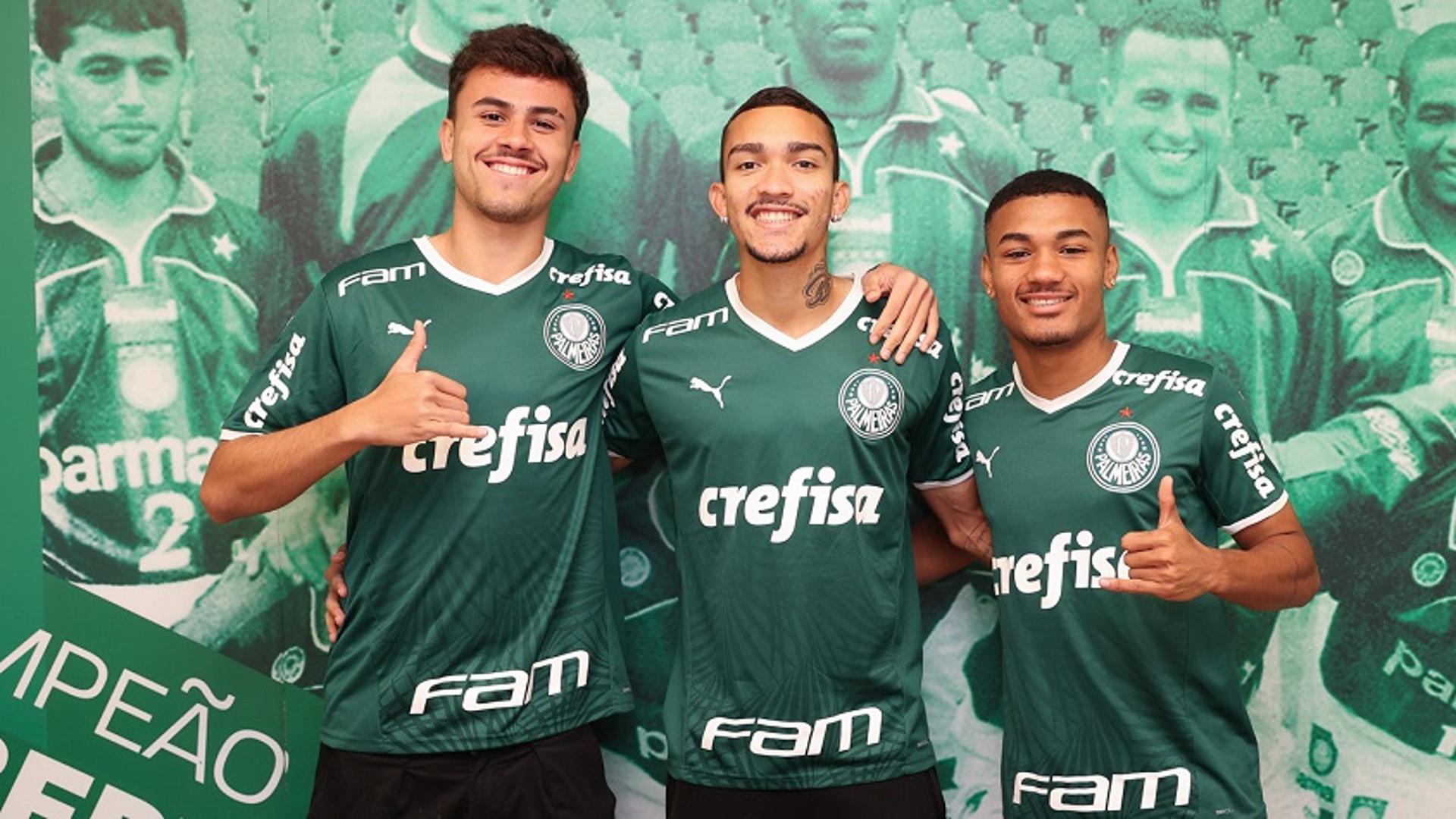 Pedro Lima, Ruan Ribeiro e Kauan Santos - Palmeiras sub-20