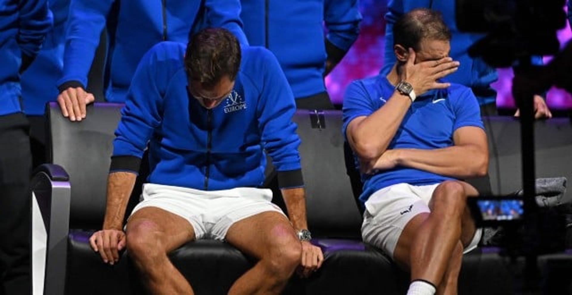 Federer e Nadal choram em despedida