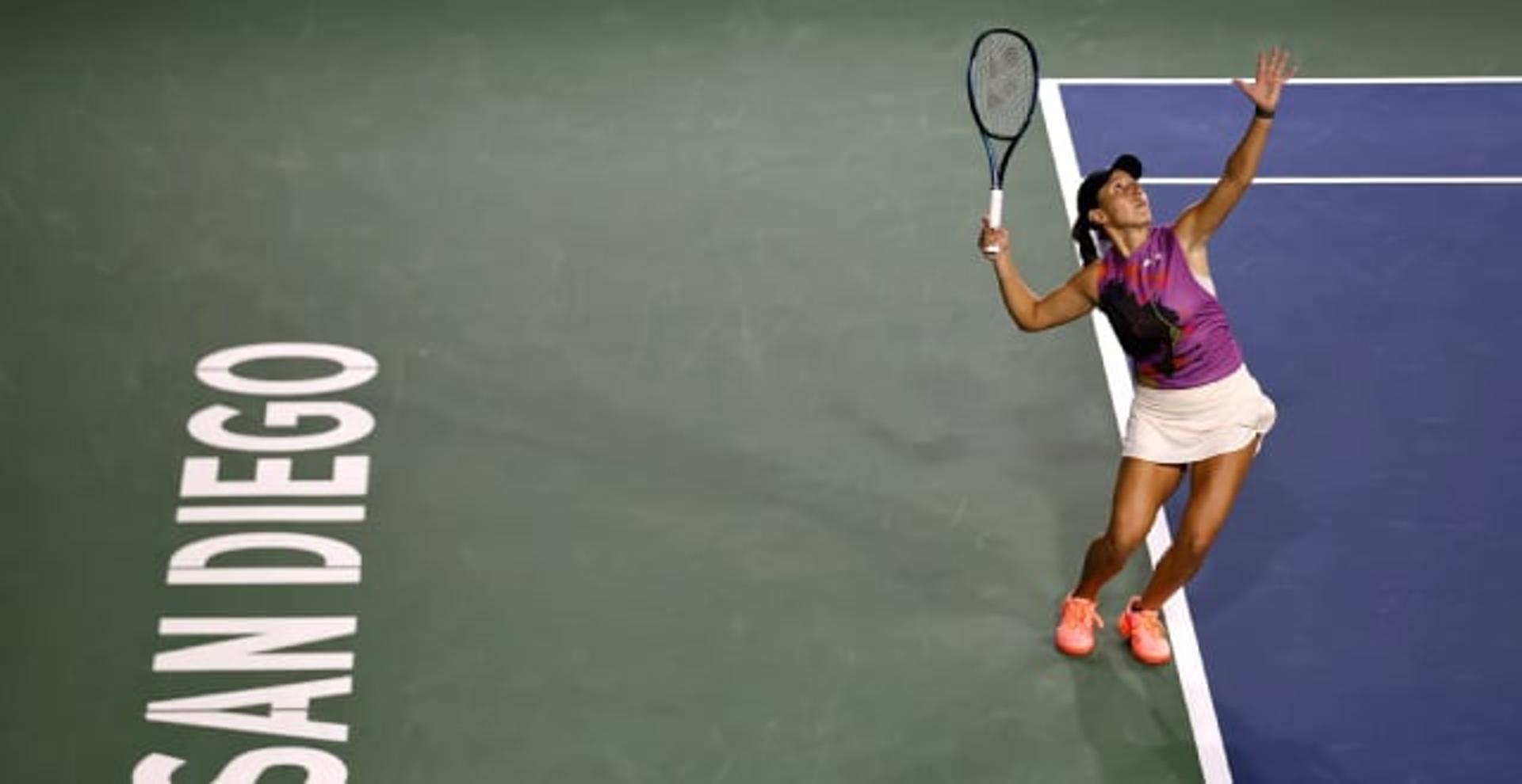 Jessica Pegula em ação pelo WTA de San Diego