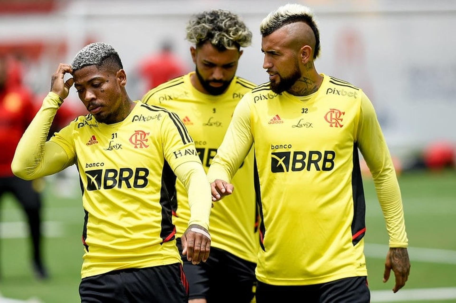 Marinho, Vidal e Gabigol - Flamengo