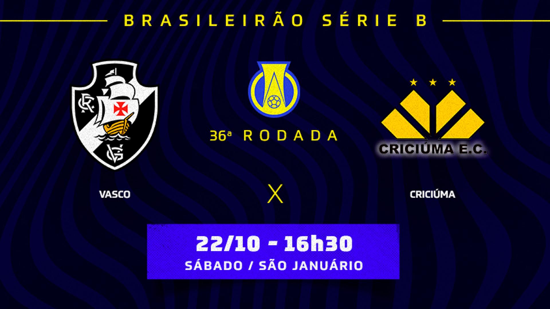 Chamada Vasco x Criciúma