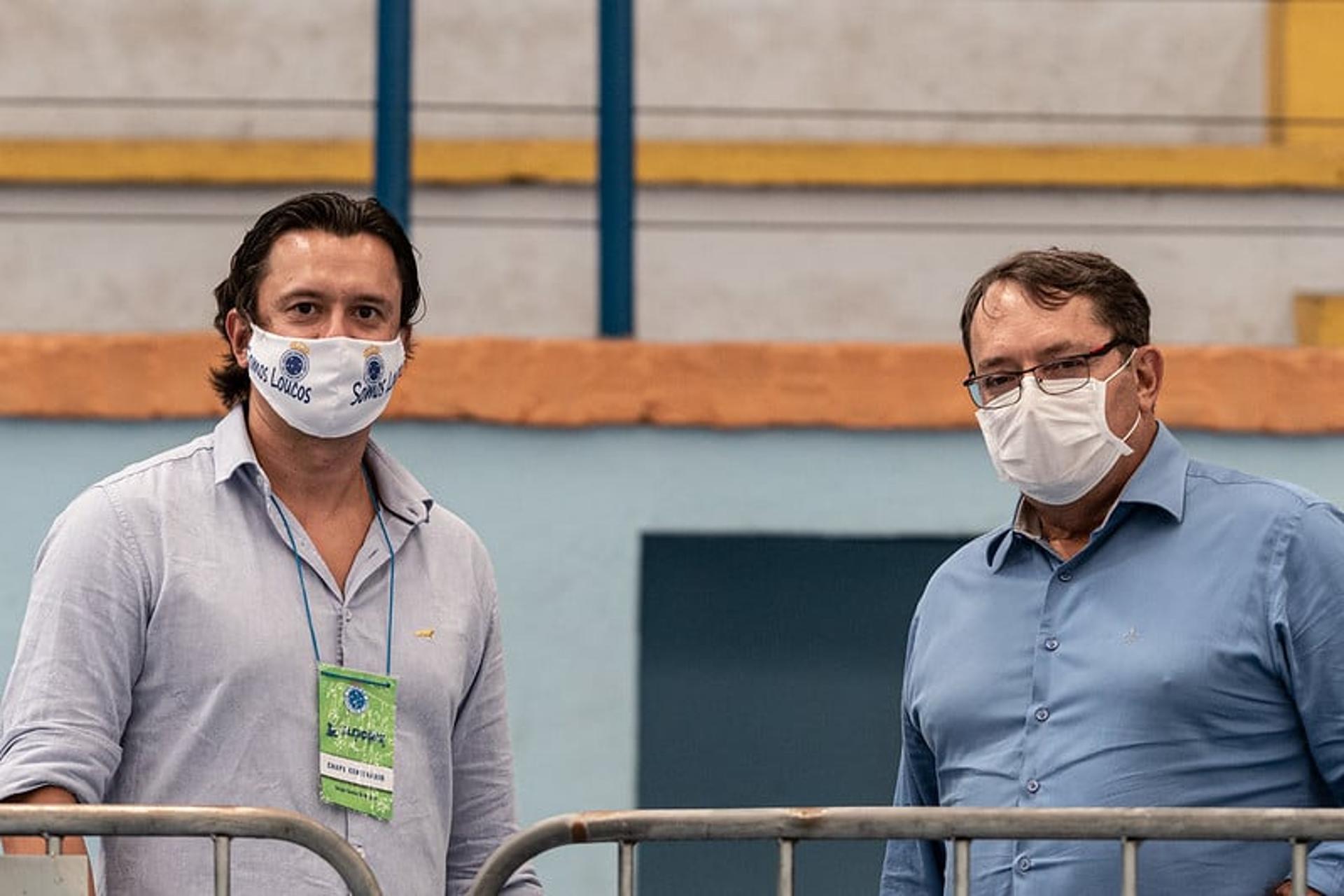 Sérgio Santos Rodrigues, presidente do Cruzeiro, e Pedro Lourenço, do Cruzeiro