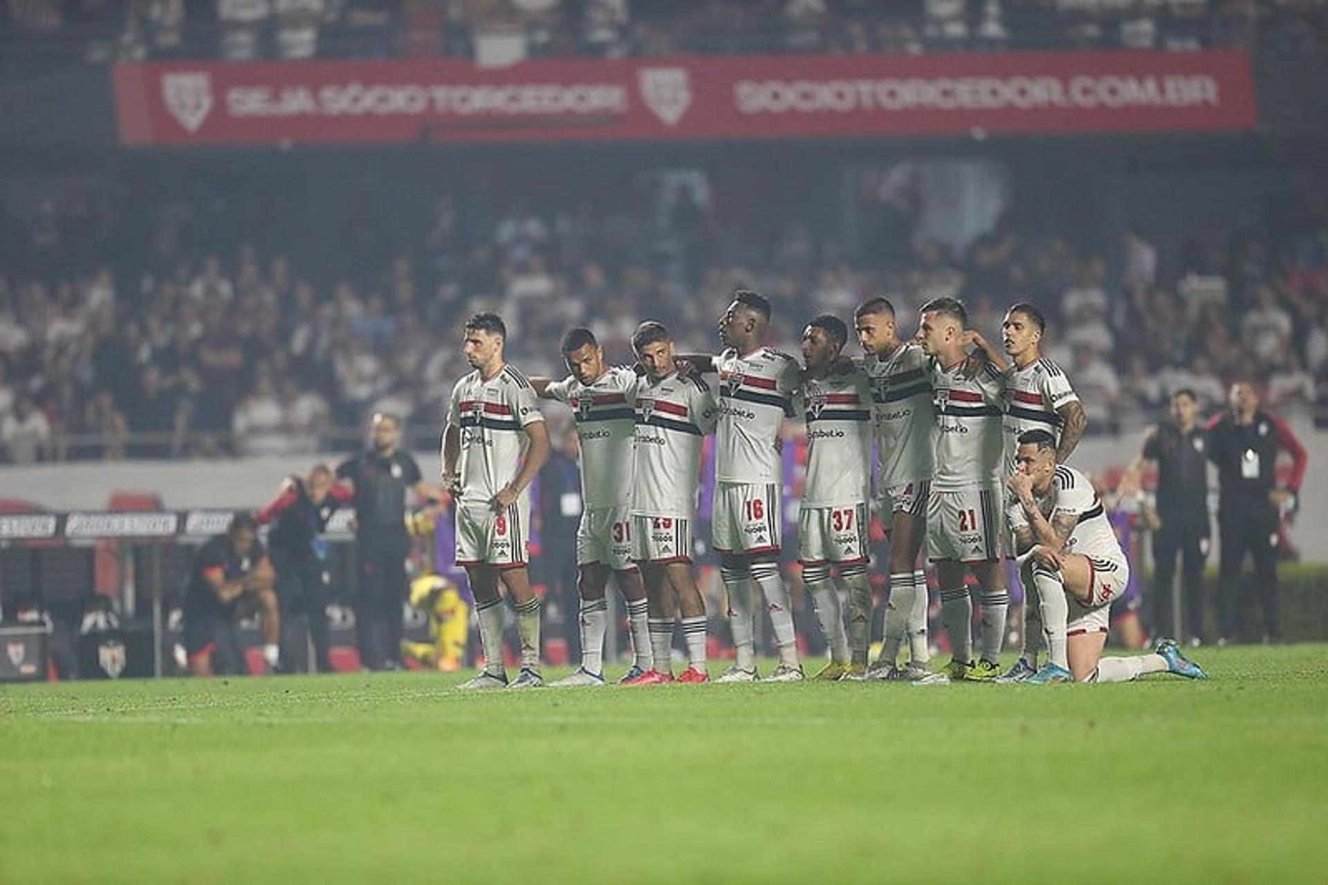 Jogadores São Paulo - pênaltis contra Atlético-GO - Sul-Americana