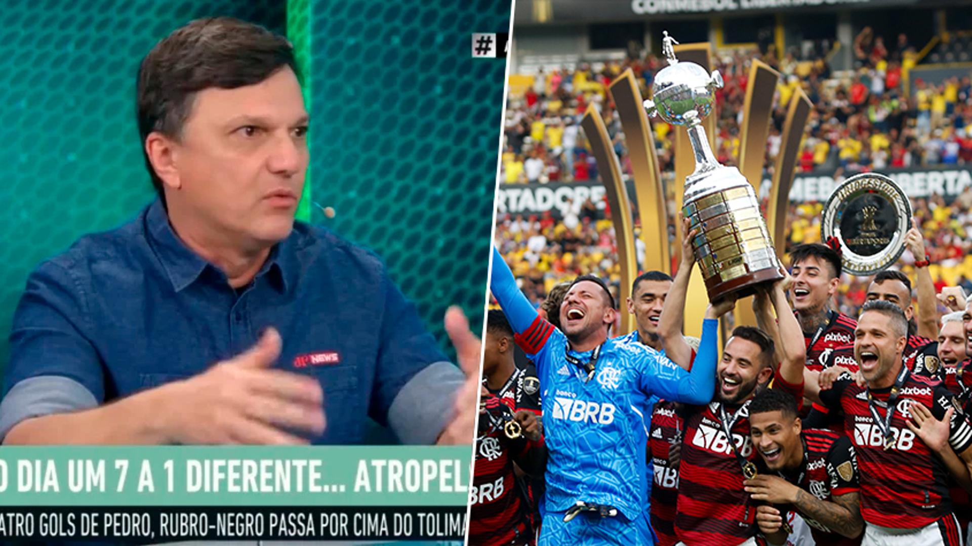 Montagem - Mauro Cezar e Flamengo Libertadores