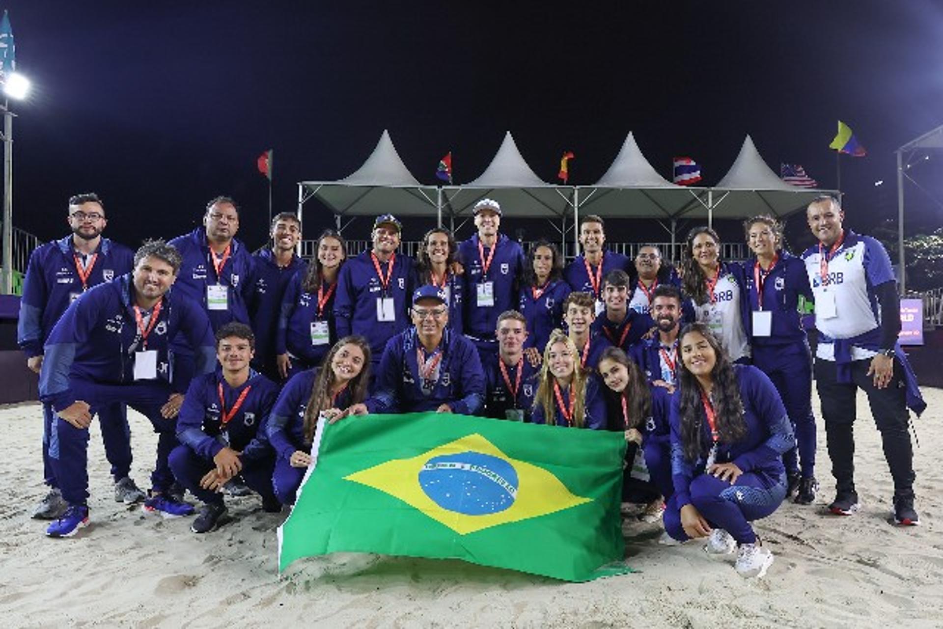 Equipe brasileira na cerimônia