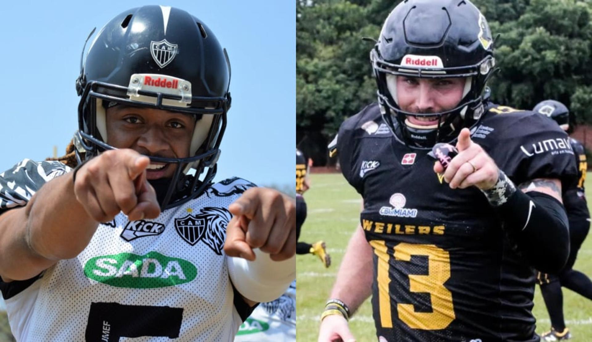 Jogo entre Galo FA e Rio Preto Weilers terá duelo entre dois excelentes quarterbacks