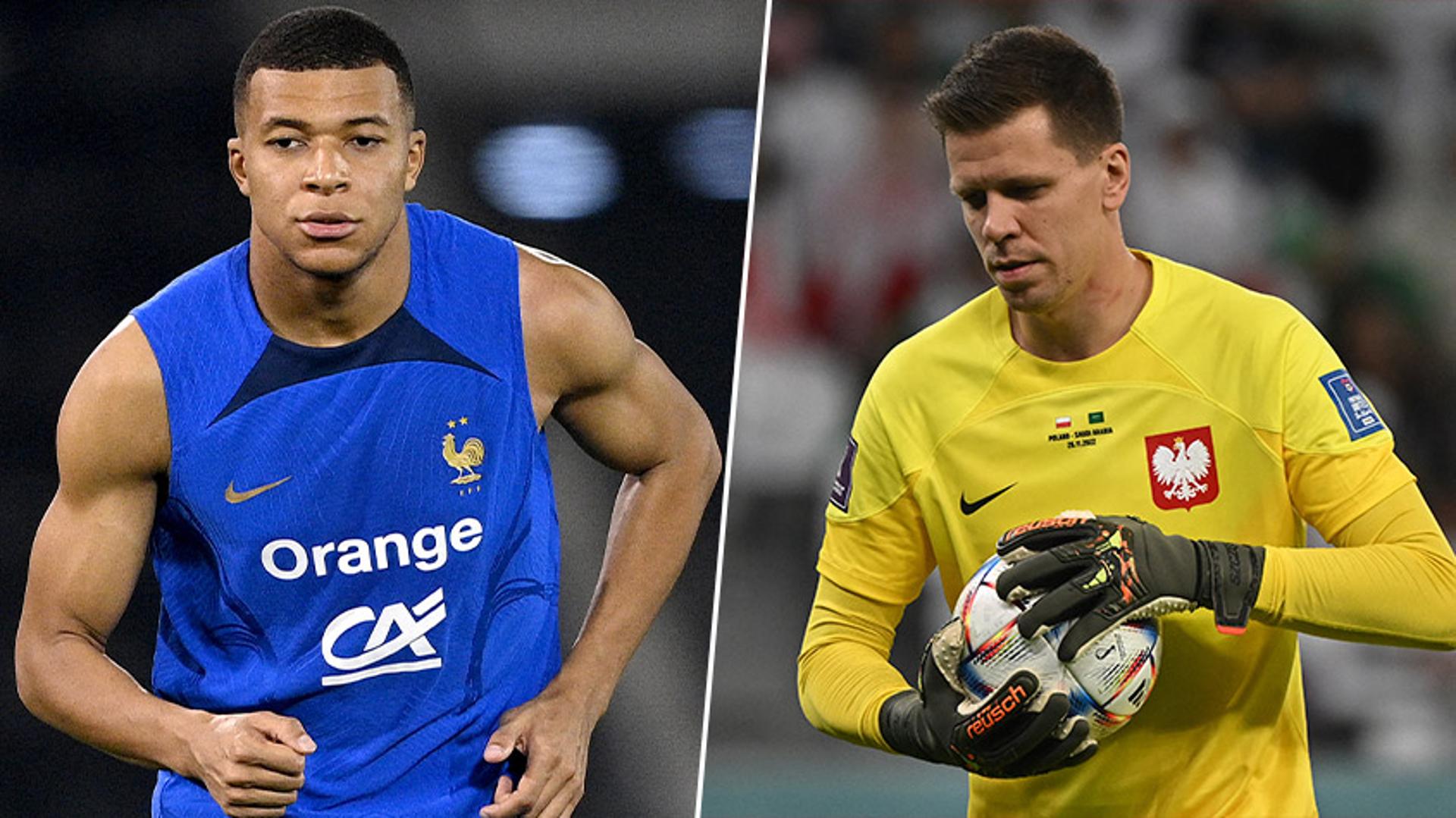 Mbappé pela França e Szczesny pela Polônia